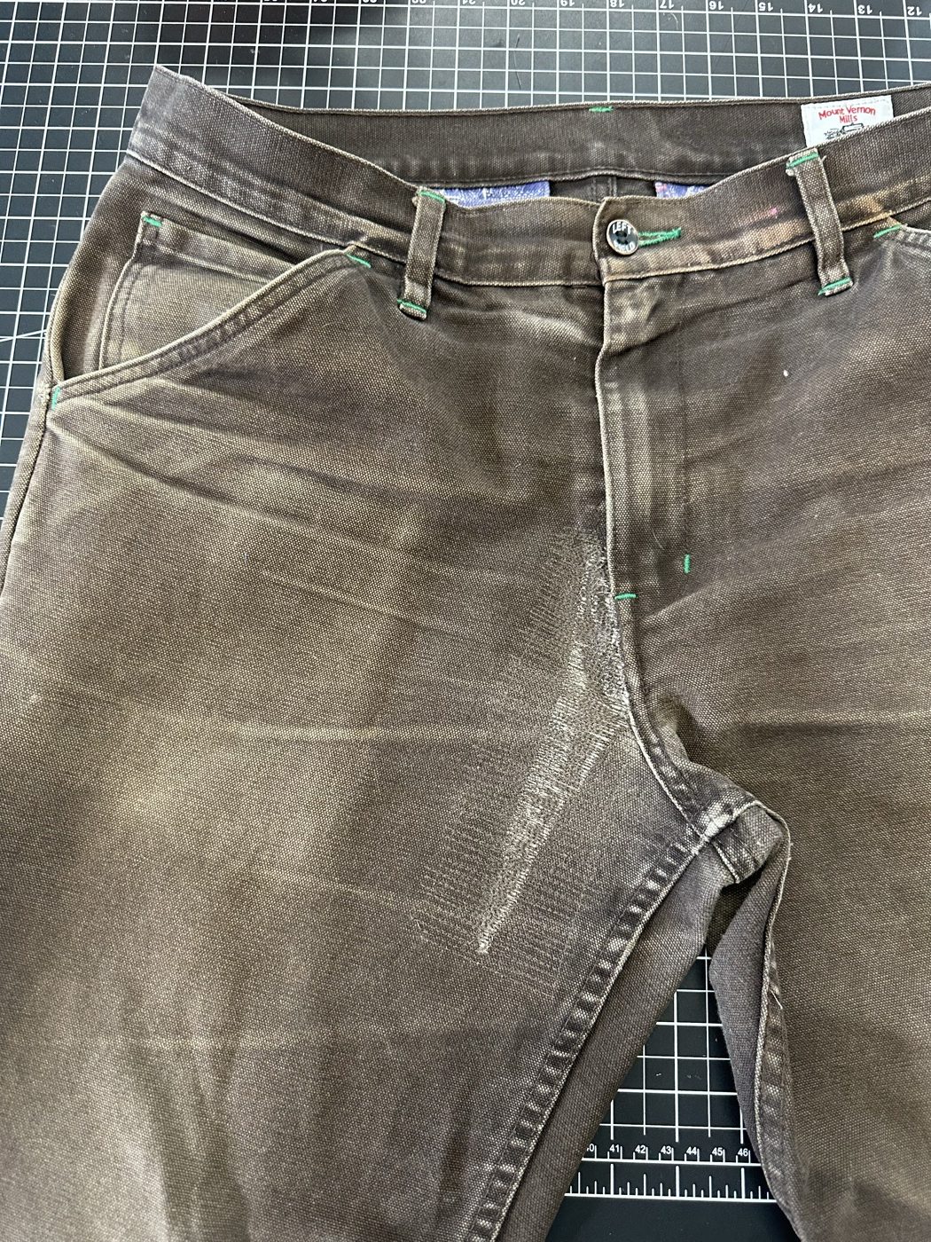The same work pants after repair