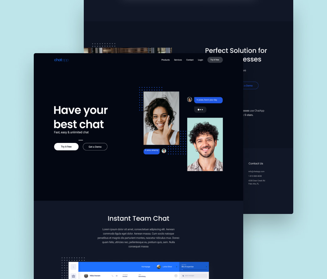 A mockup of a project