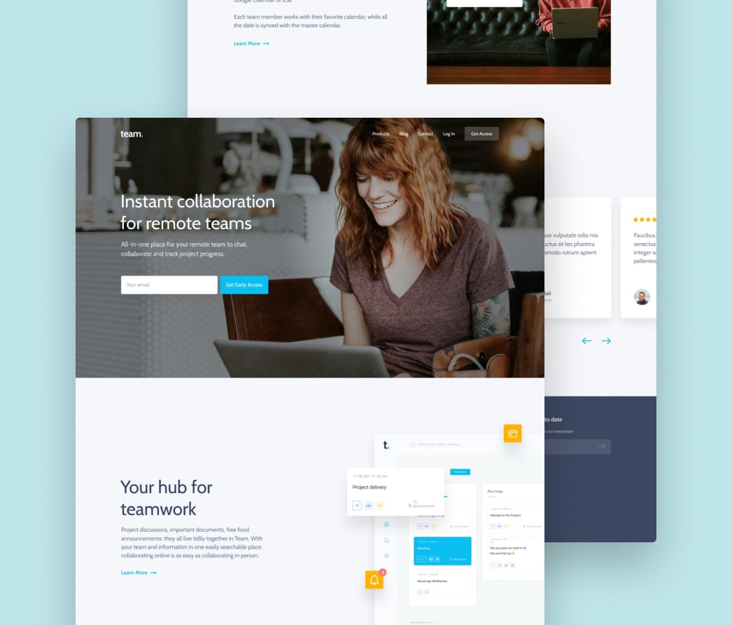 A mockup of a project