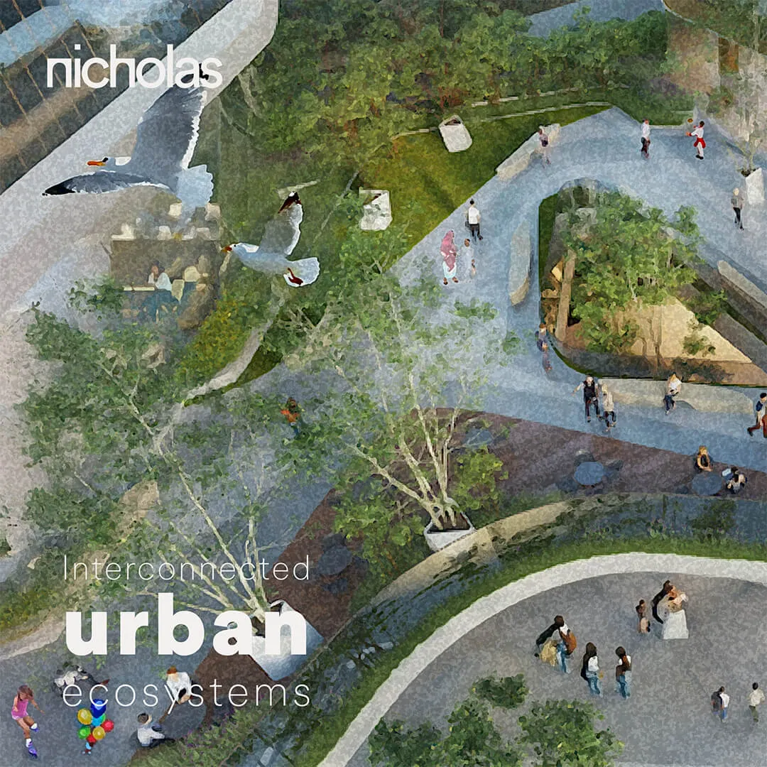 People-centred green urban environment in Bahrain designed by nicholas