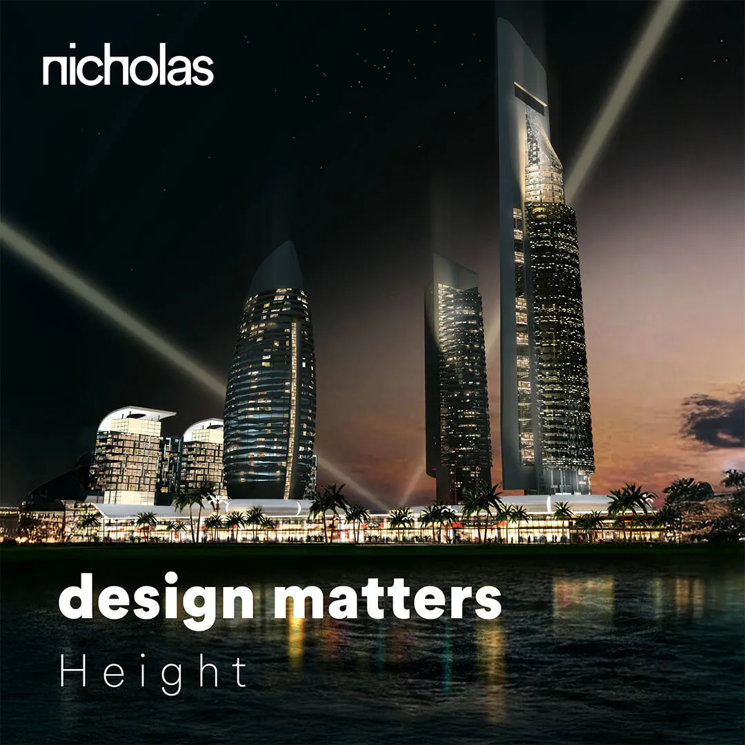 Architectural Project of a mixed-height buildings in an urban environment designed by nicholas