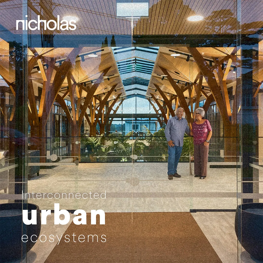 Healthcare space with natural light and landscape views, promoting holistic well-being