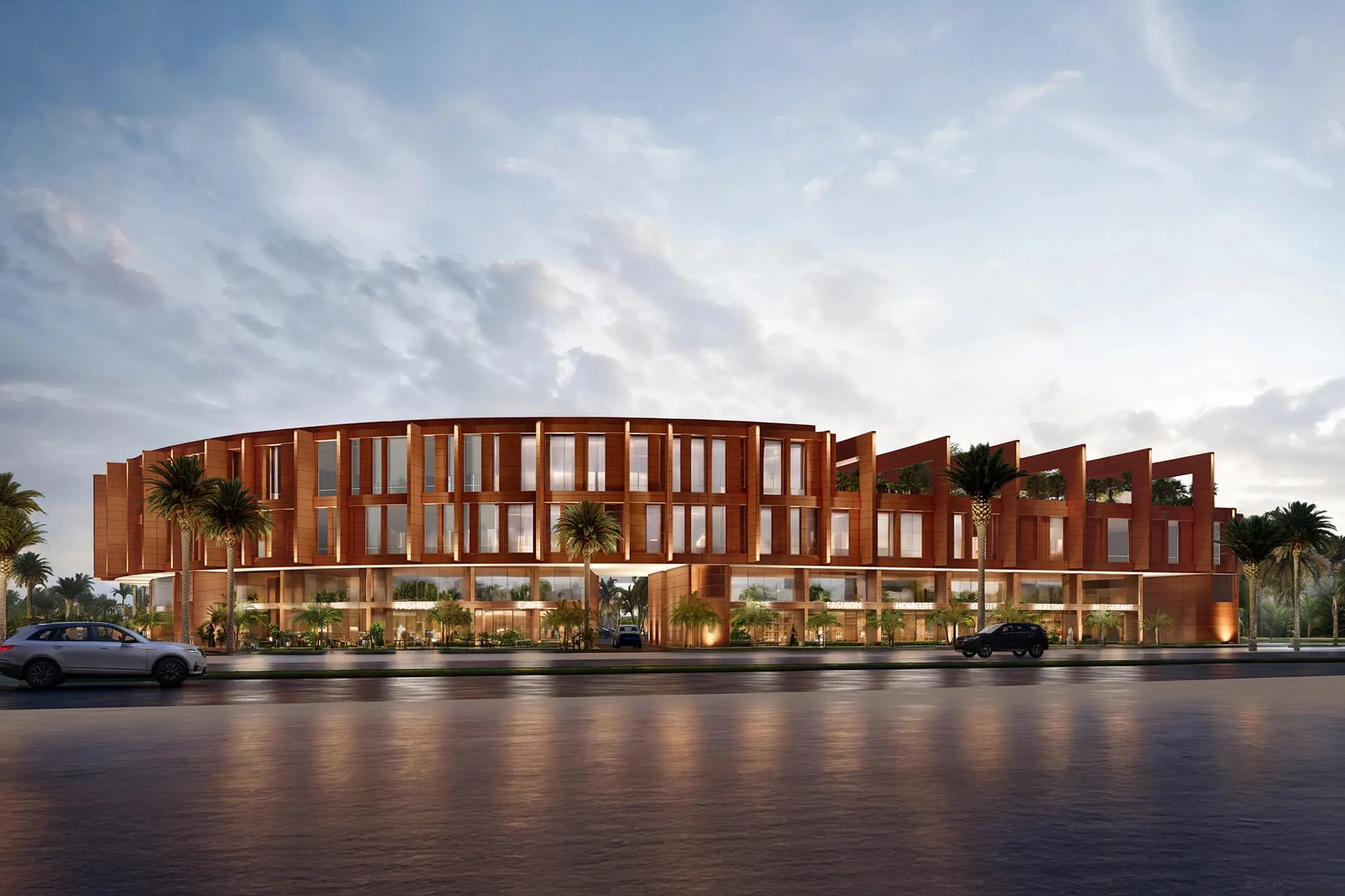 East Point Riffa Complex with Retail, Offices, and Villas designed by nicholas in Bahrain, Commercial Architecture Projects, Retail Architecture Projects Bahrain, Retail Architecture Bahrain