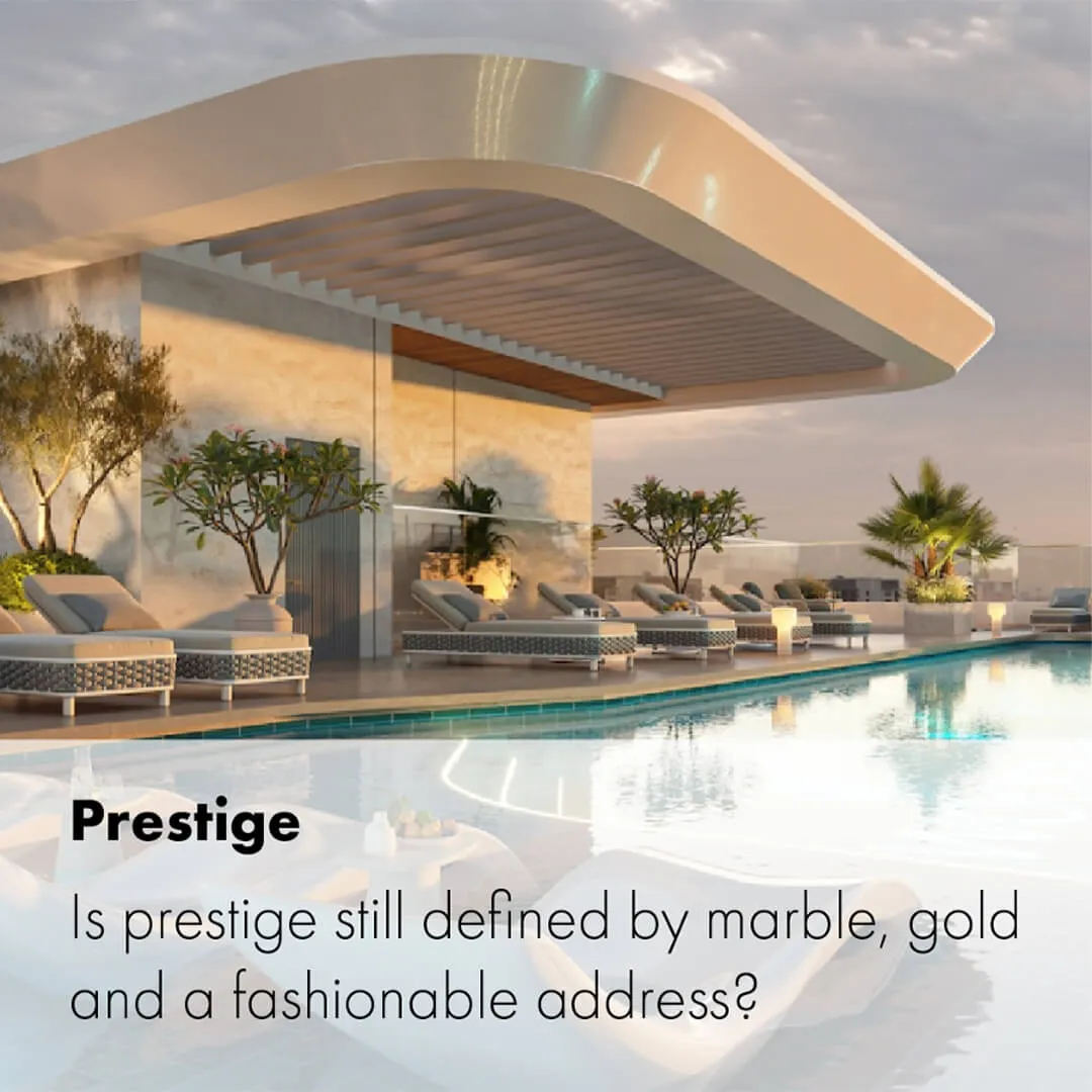 Contemporary Property with a pool and sunbeds, showcasing Amis Development’s approach to premium living through intelligent design, functionality, and long-term value.