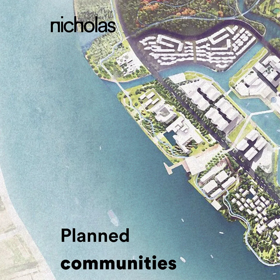 Aerial view of a Planned Urban Development