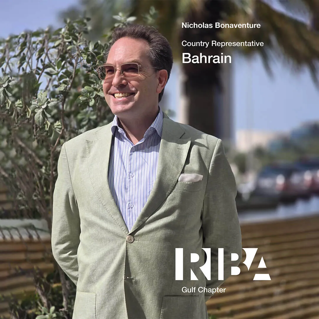 nicholas is RIBA Bahrain Country Representative, Nicholas Bonaventure Bahrain Architect