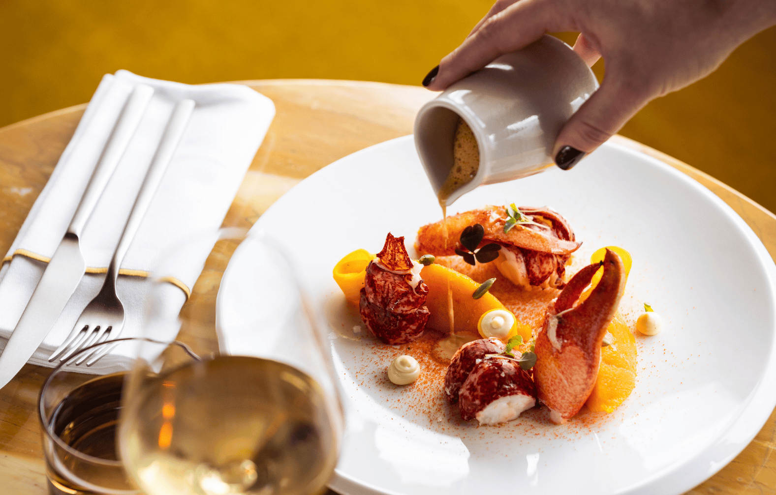 Demi homard bleu au restaurant La Fondation