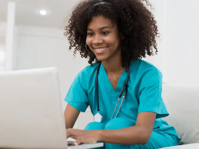 Nurse doing research on nursing prerequisites and nursing school requirements