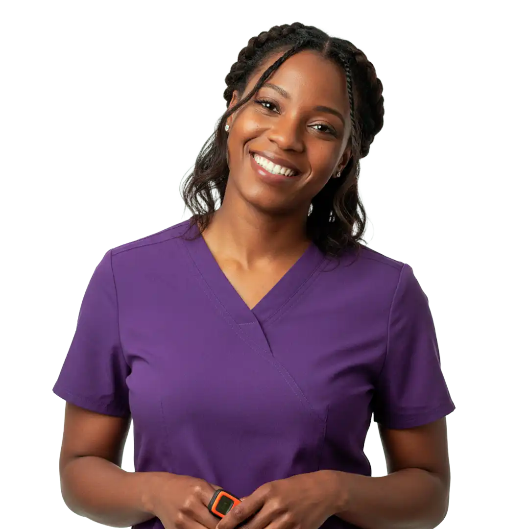 Respiratory therapist working through RT to RN career pathway online to complete RT to RN bridge program