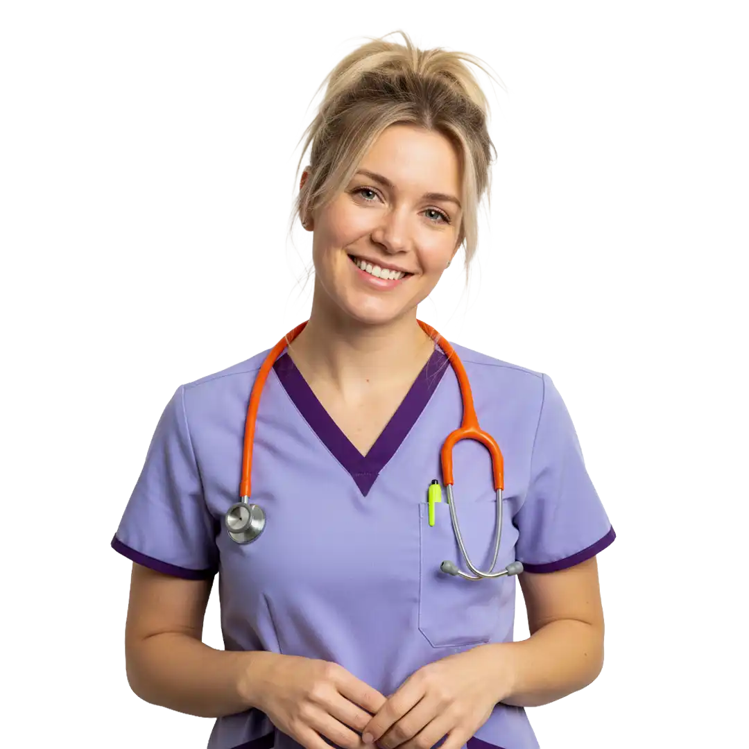 Nurse working through an LPN to PA career pathway online to complete an LPN to Physician Assistant program