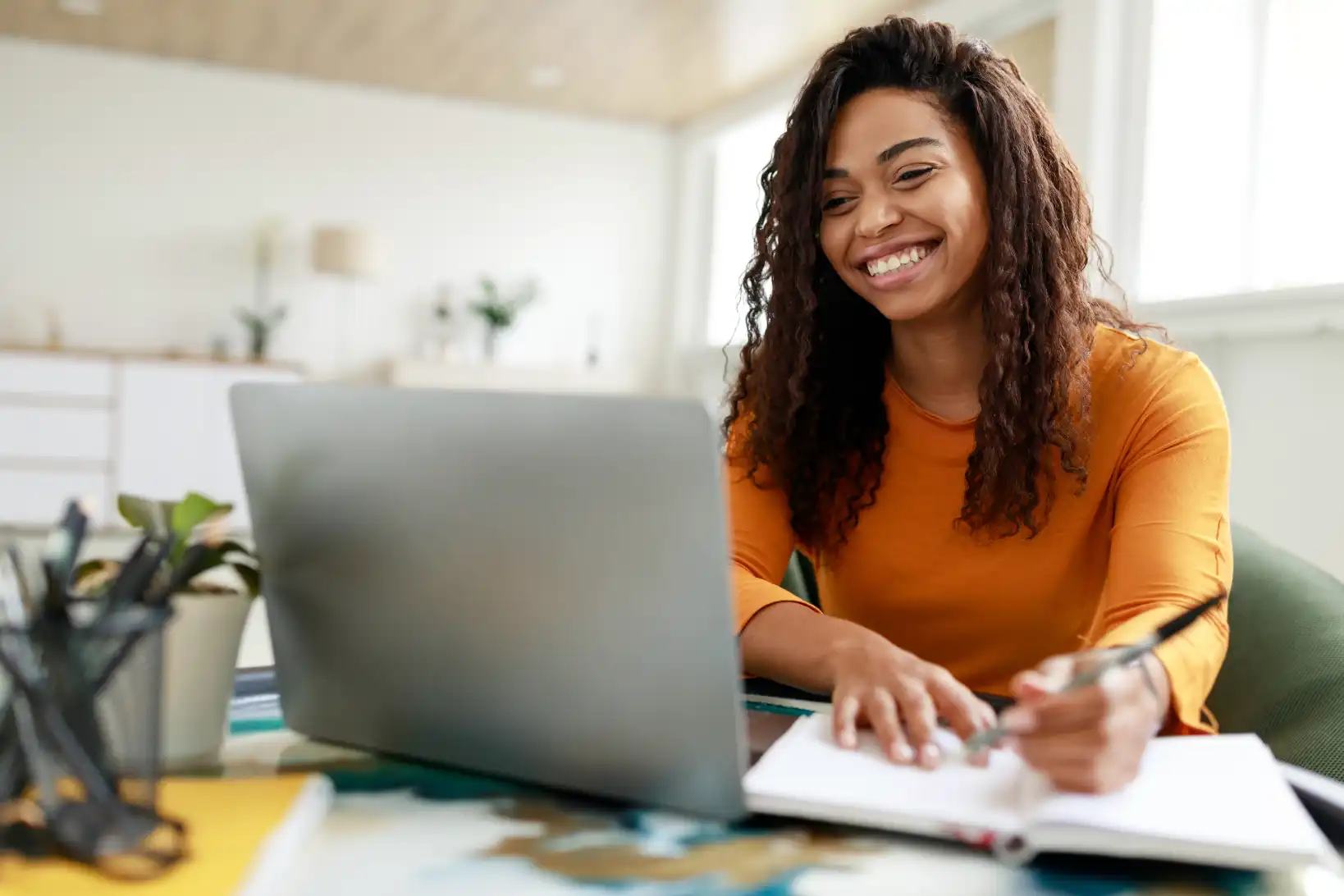 Female nurse learning how to test out of college courses