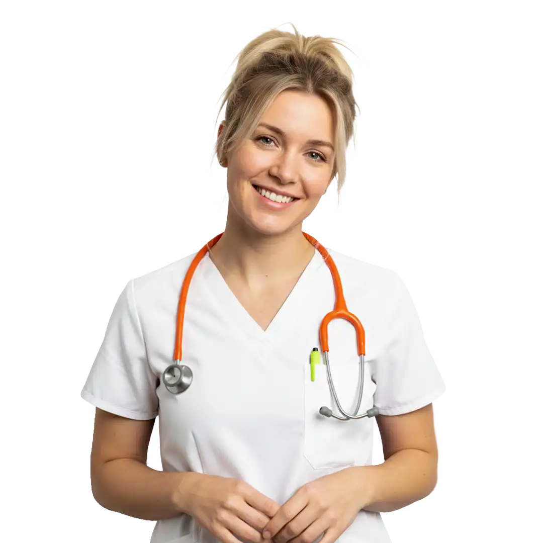 Nurse working through an LPN to PA career pathway online to complete an LPN to Physician Assistant program