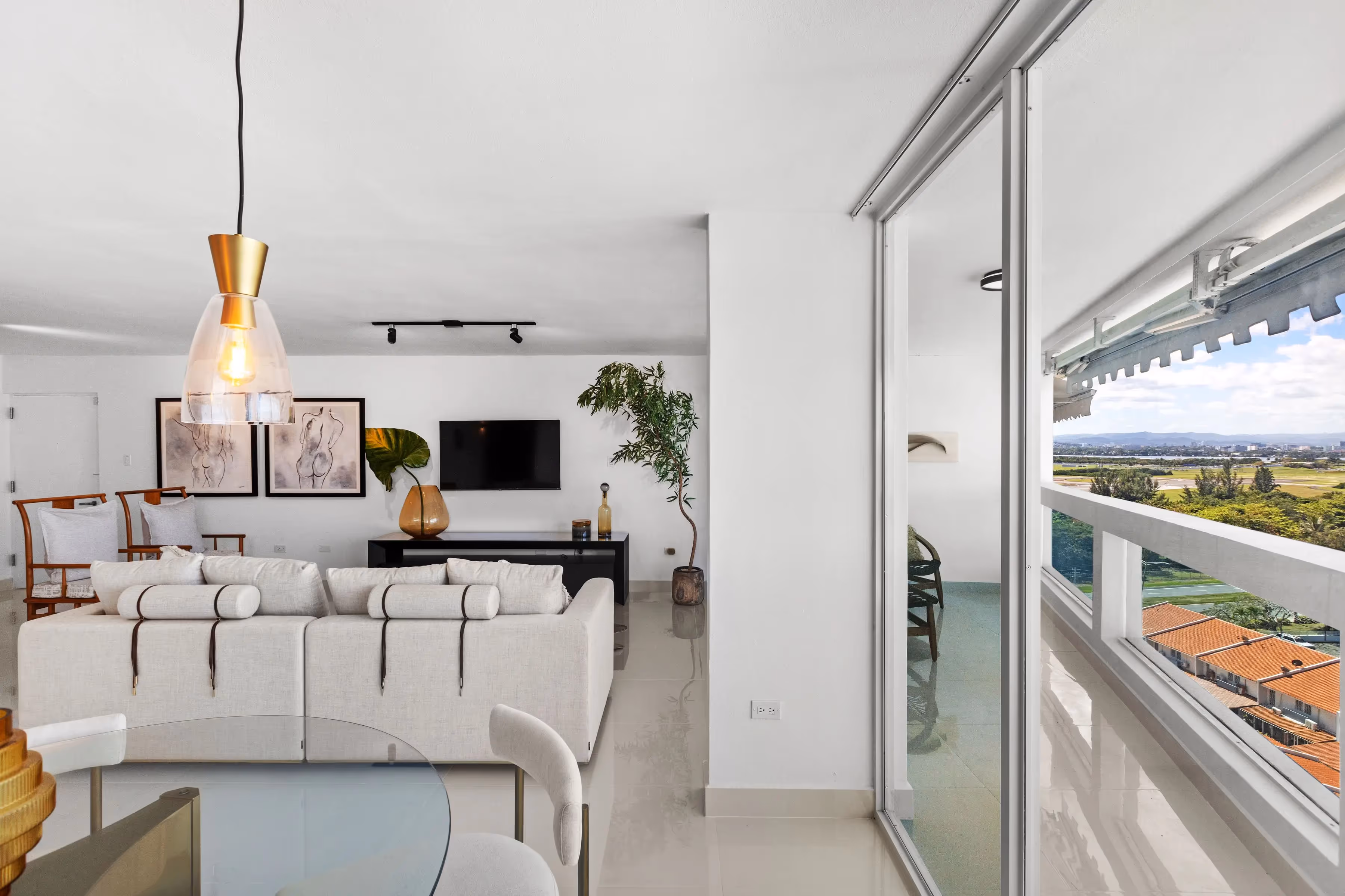 Outdoor terrace with beach breeze