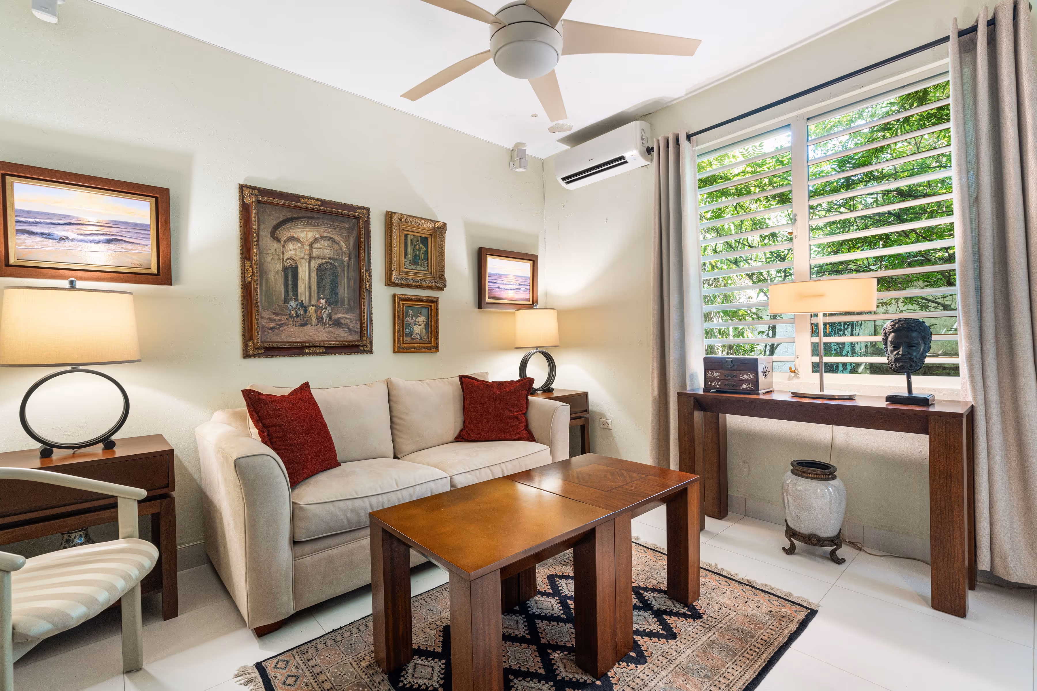 Tropical garden oasis with water features in Roosevelt Puerto Rico home