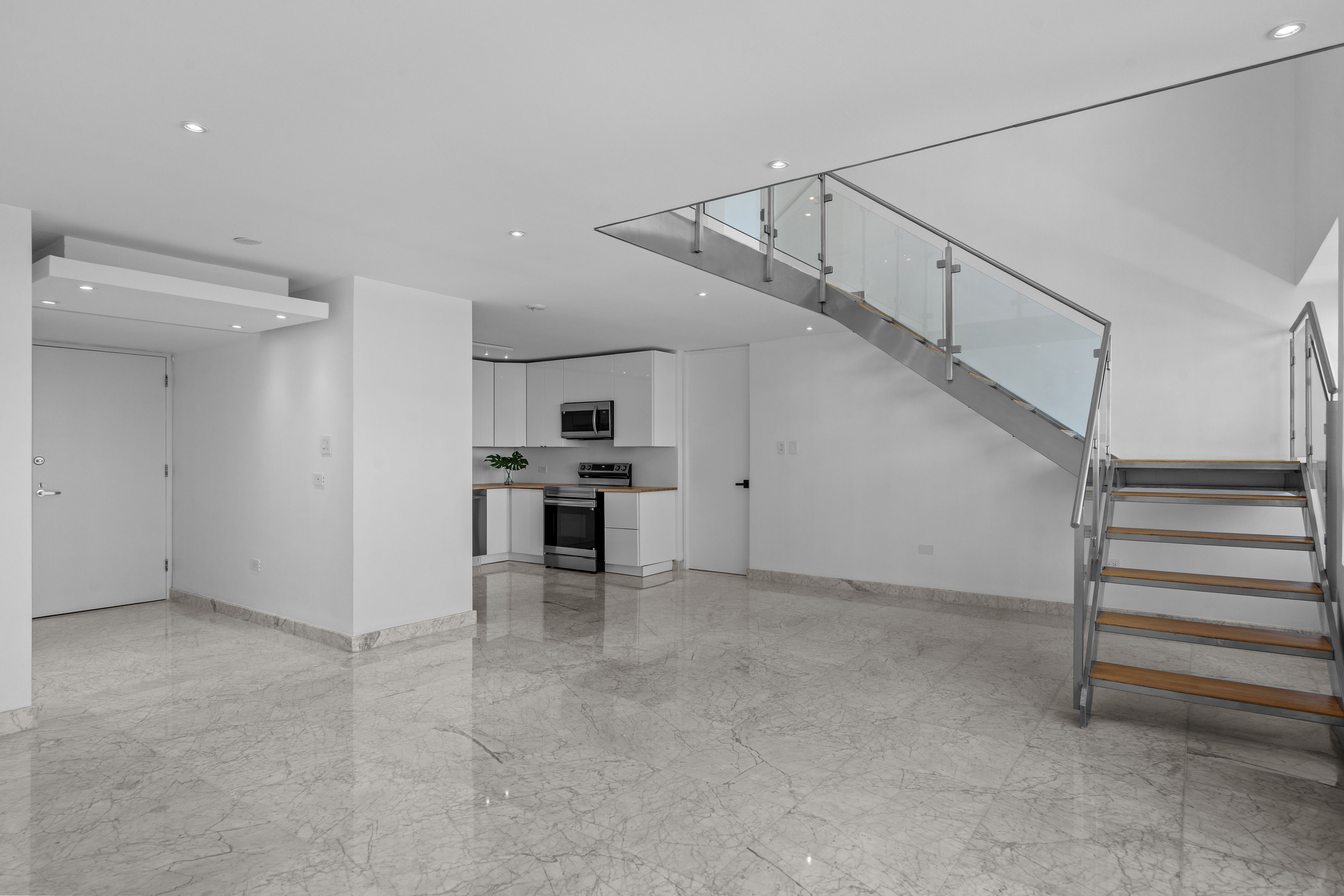 Oceanfront San Juan penthouse bedroom suite with walk-in closet and jacuzzi bath
