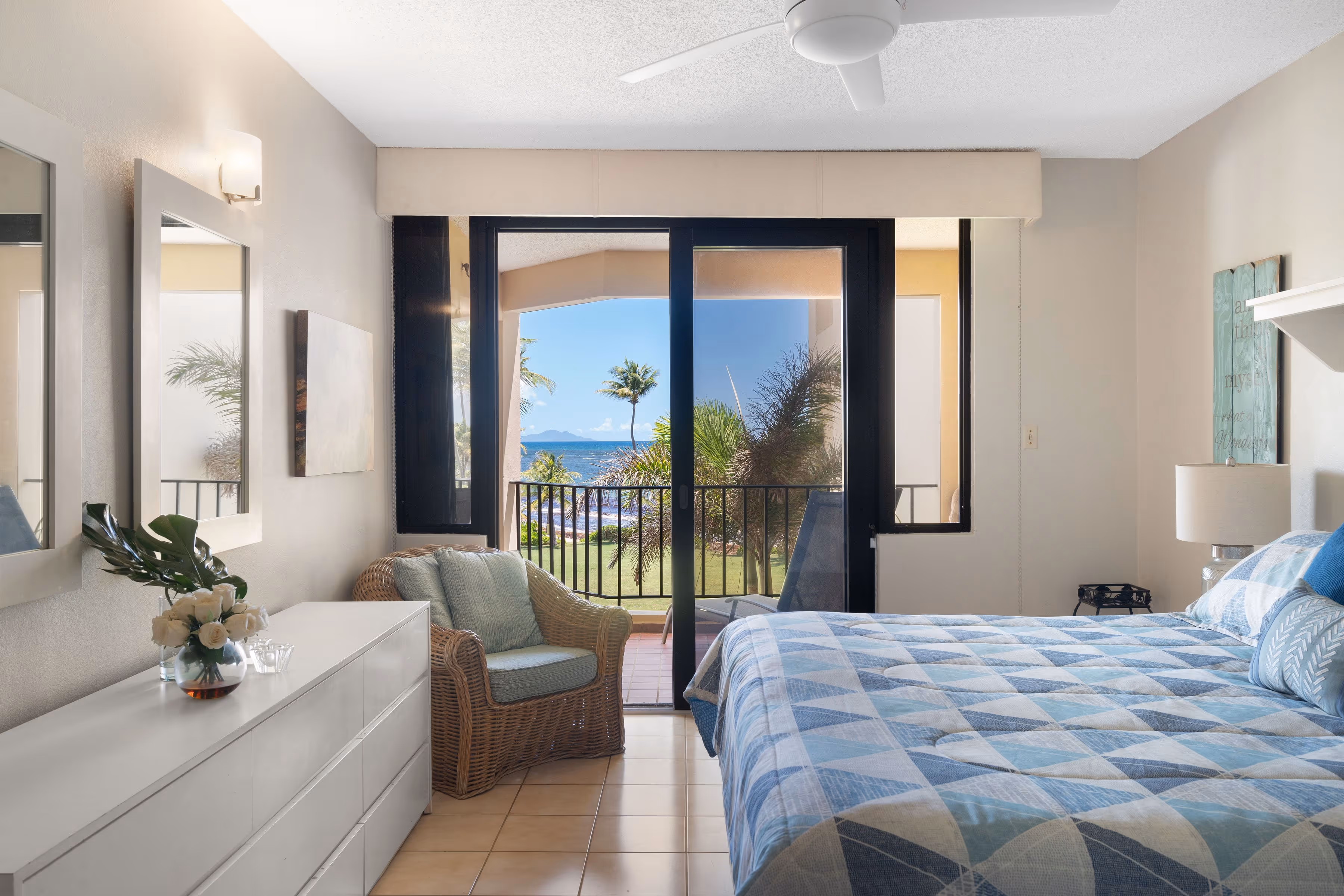 Caribbean resort home with modern kitchen appliances