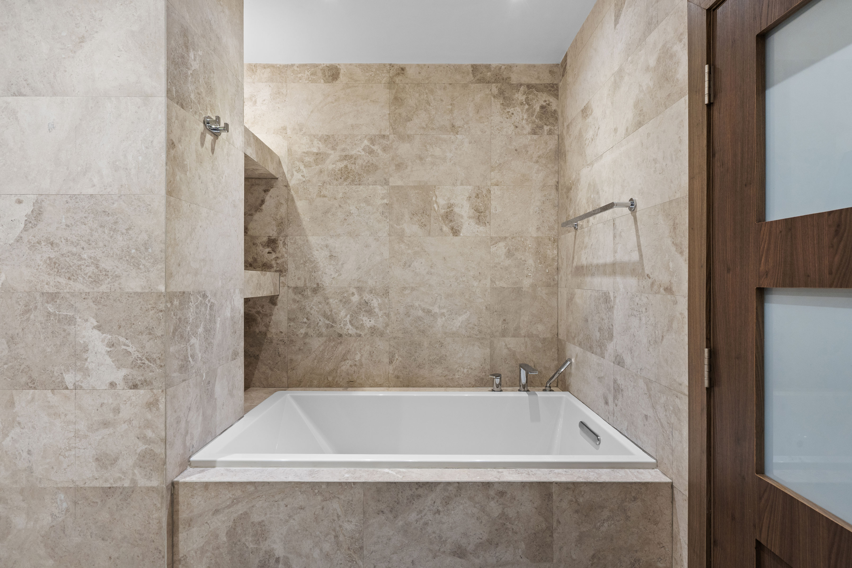 Secure residential entrance with controlled access in Guaynabo condo building