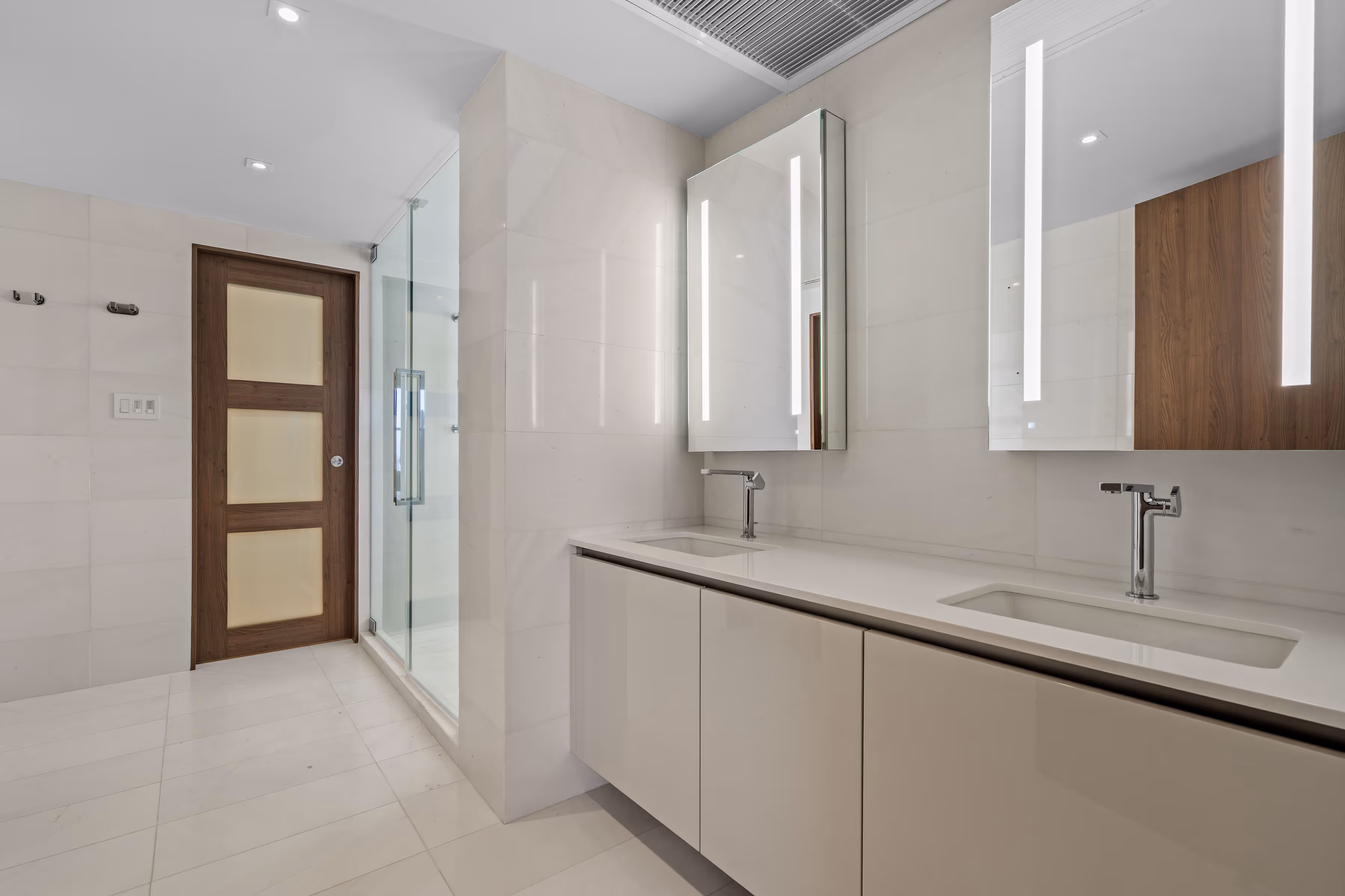 Stylish bedroom inside fully furnished San Patricio penthouse apartment