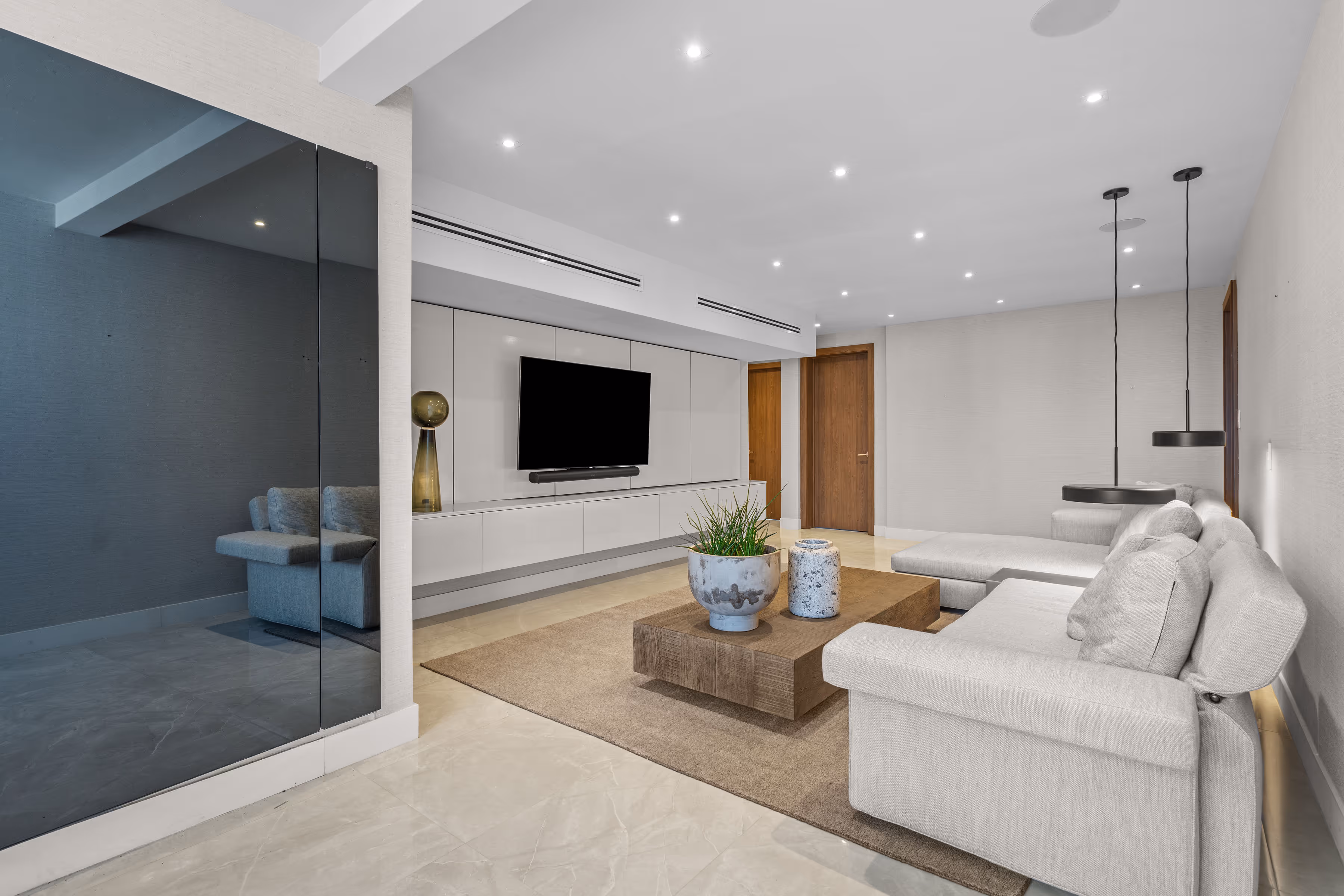 Bright and spacious interior of luxury penthouse in Guaynabo Puerto Rico