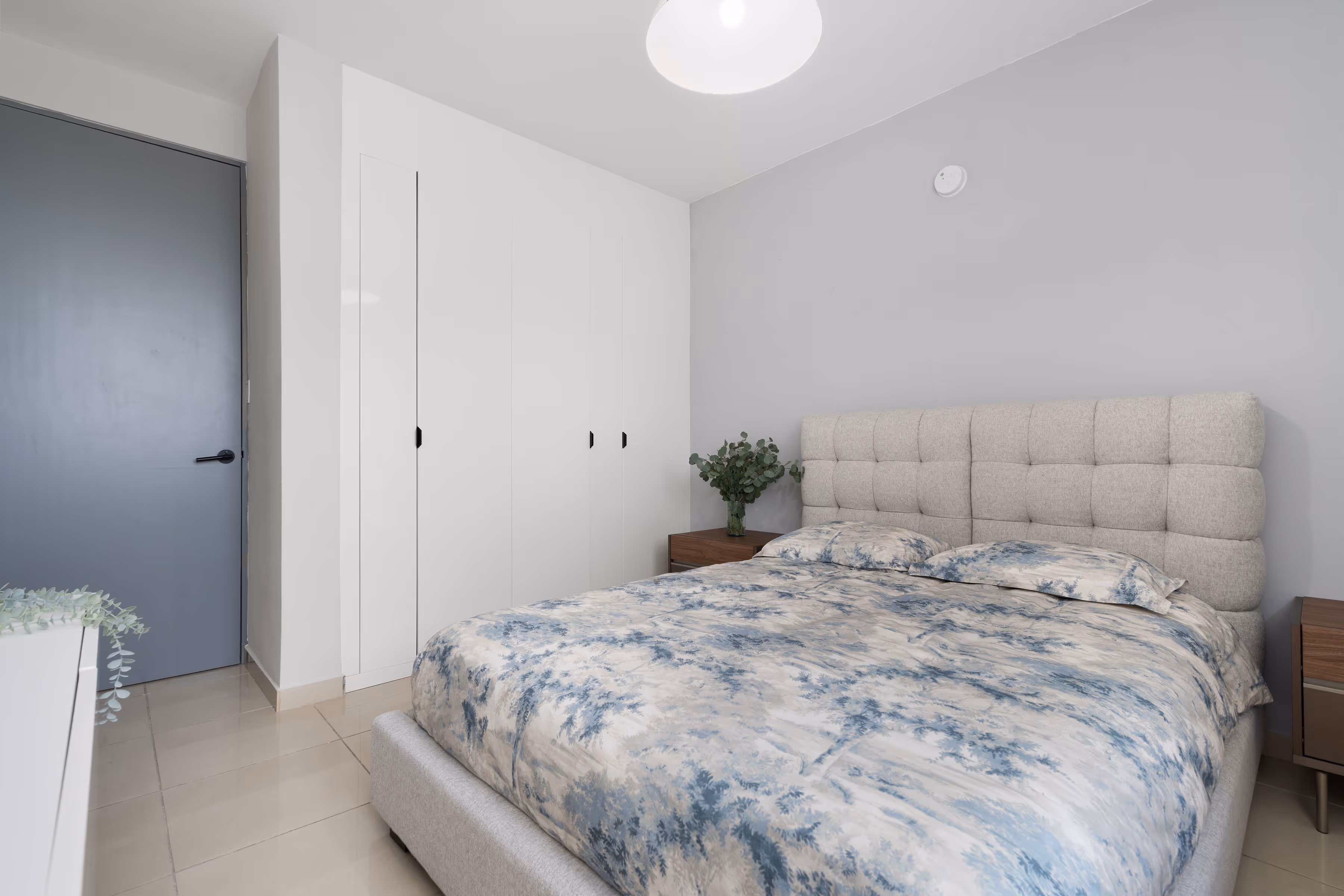 Balcony view showing the transition from indoor living to outdoor relaxation space.