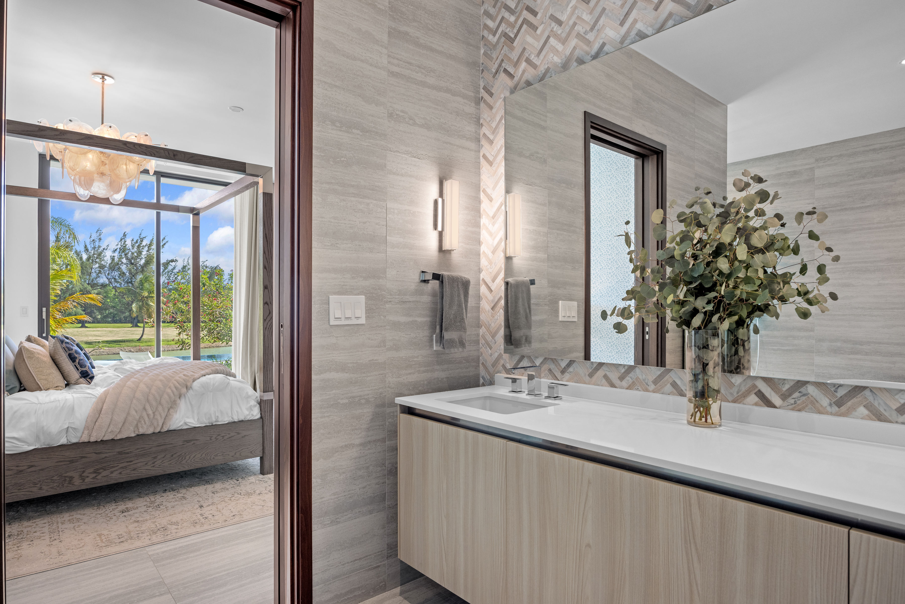 Dorado Beach Resort The Isles residence bathroom vanity with double sink and modern finishes