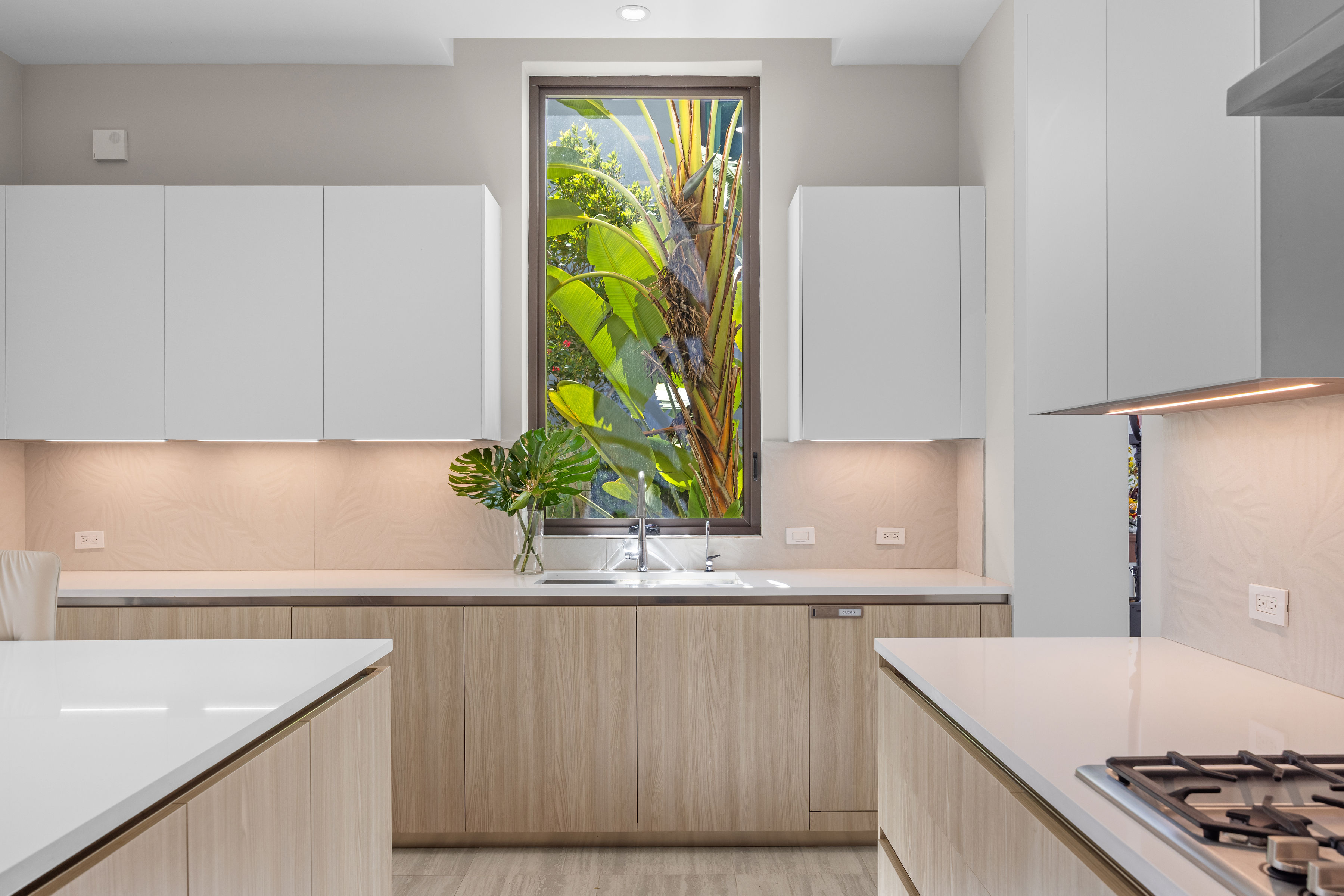 Dorado Beach Resort The Isles residence kitchen detail with clean finishes, natural light, and garden-facing window
