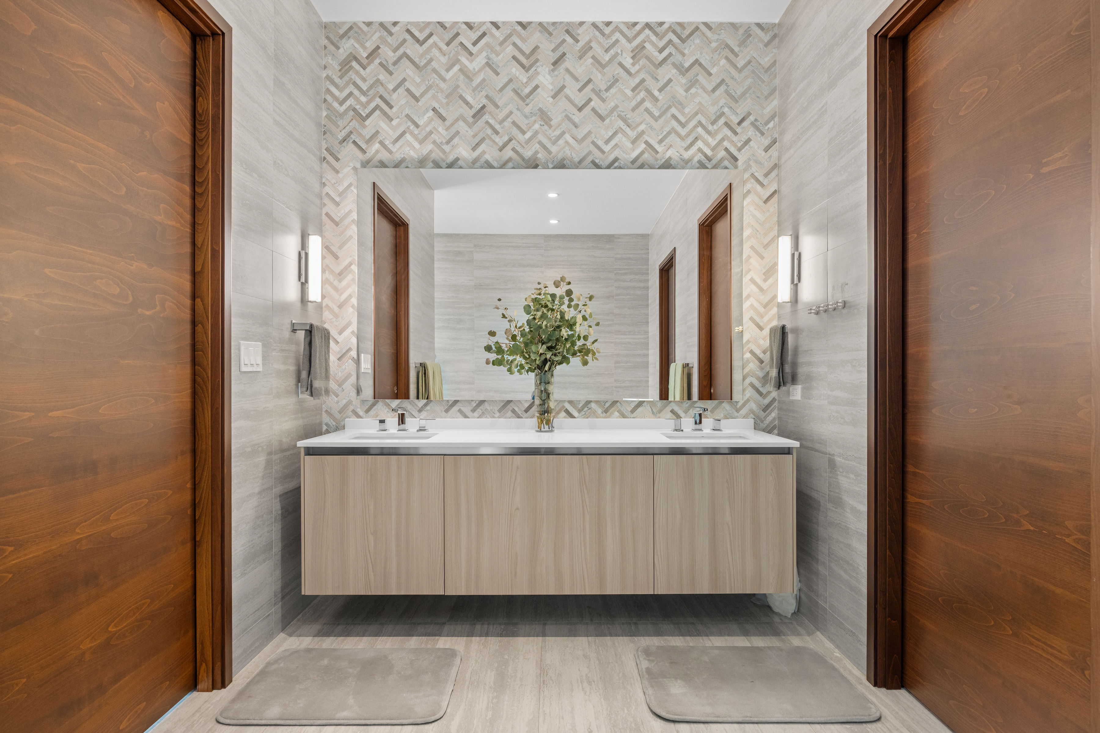 Dorado Beach Resort The Isles residence double vanity bathroom with large mirror and clean design