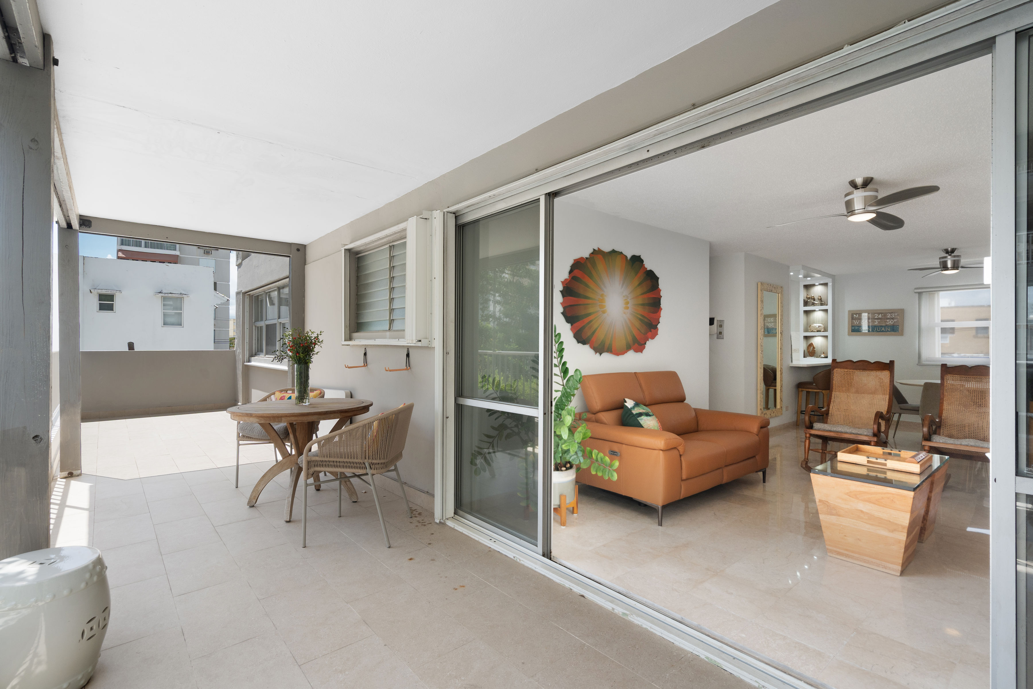 Kings Court 81 Condado | Private balcony extending the interior living space outdoors