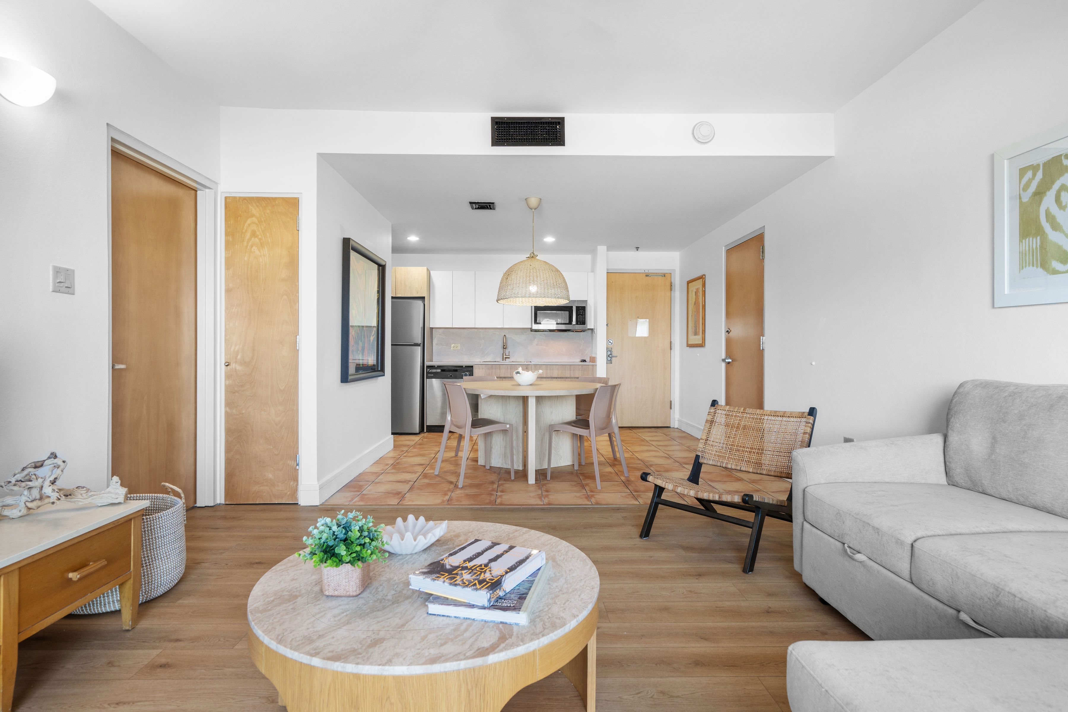 Embassy Villas, Dorado del Mar | Open living and dining areas with bright contemporary interiors