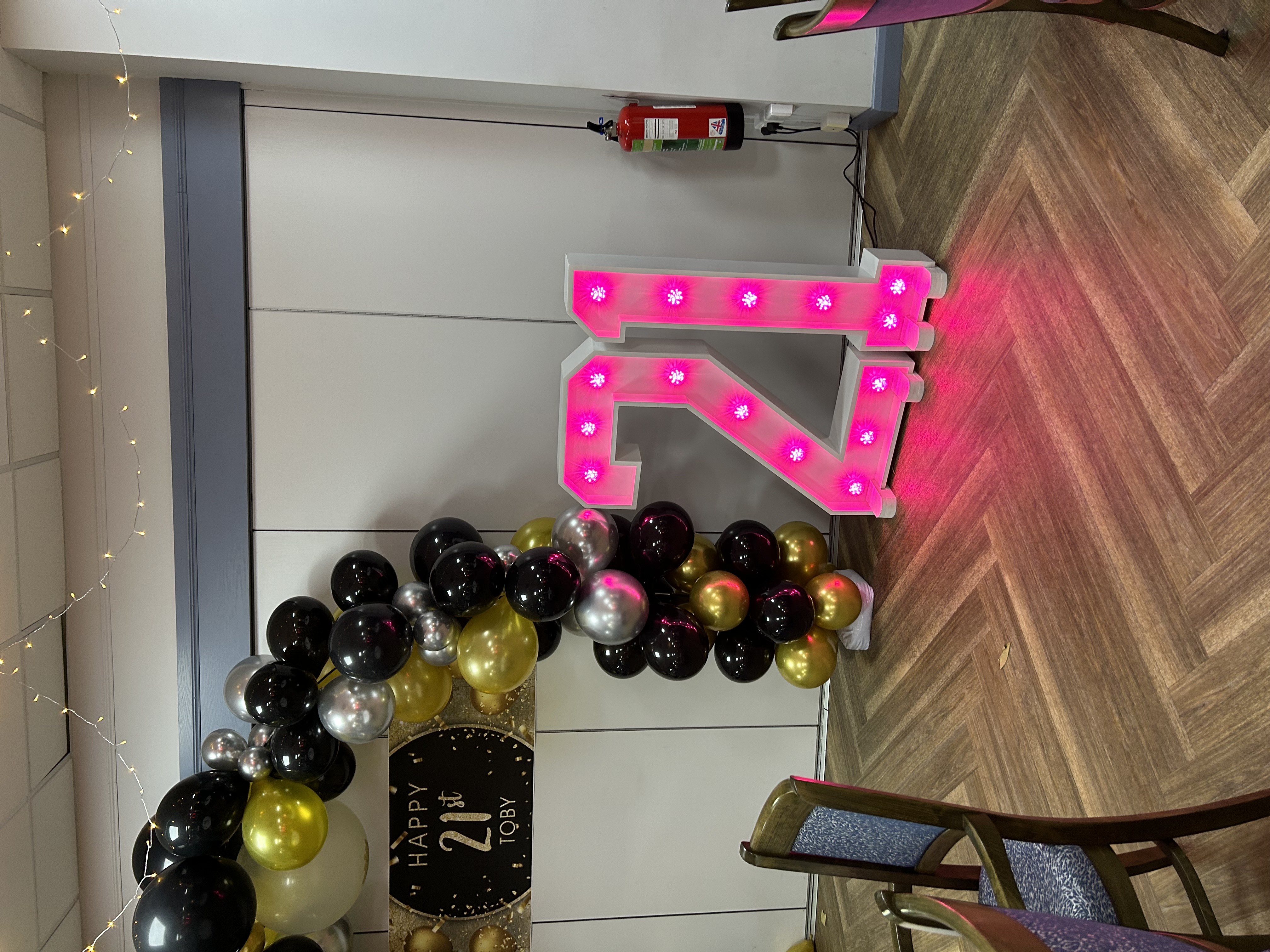 LED Numbers 21st Birthday Party Worcestershire