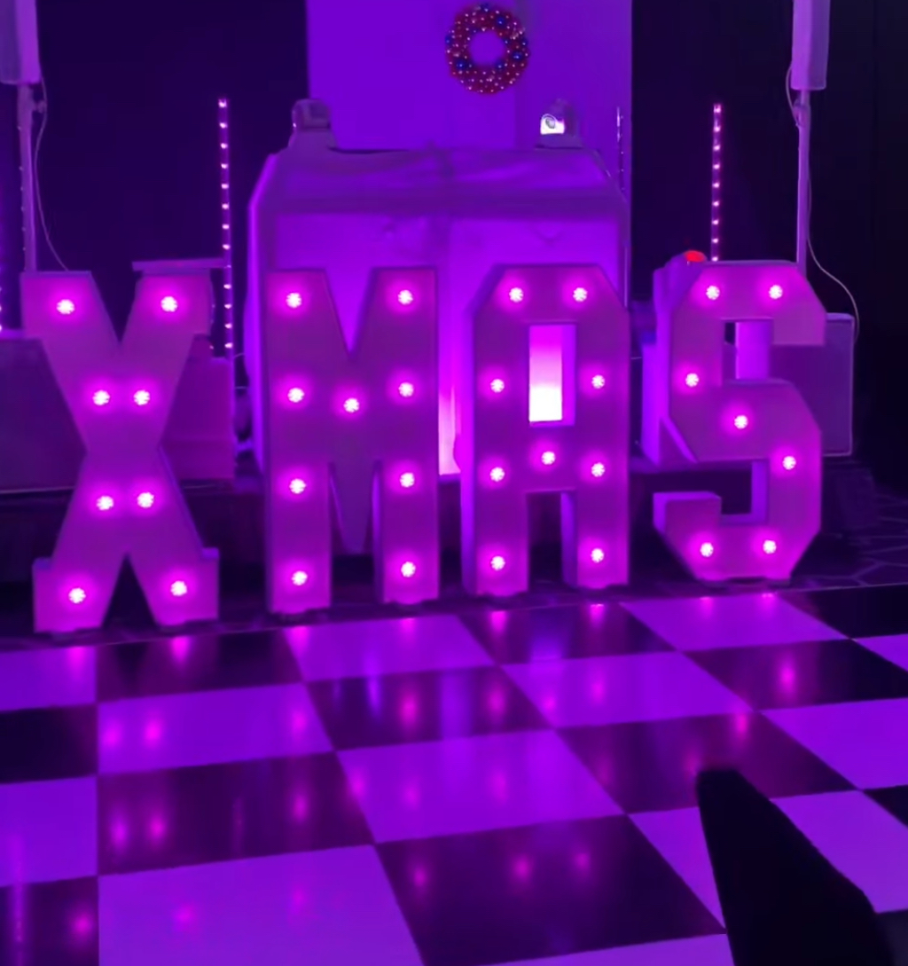 XMAS LED Letters Christmas Party Birmingham