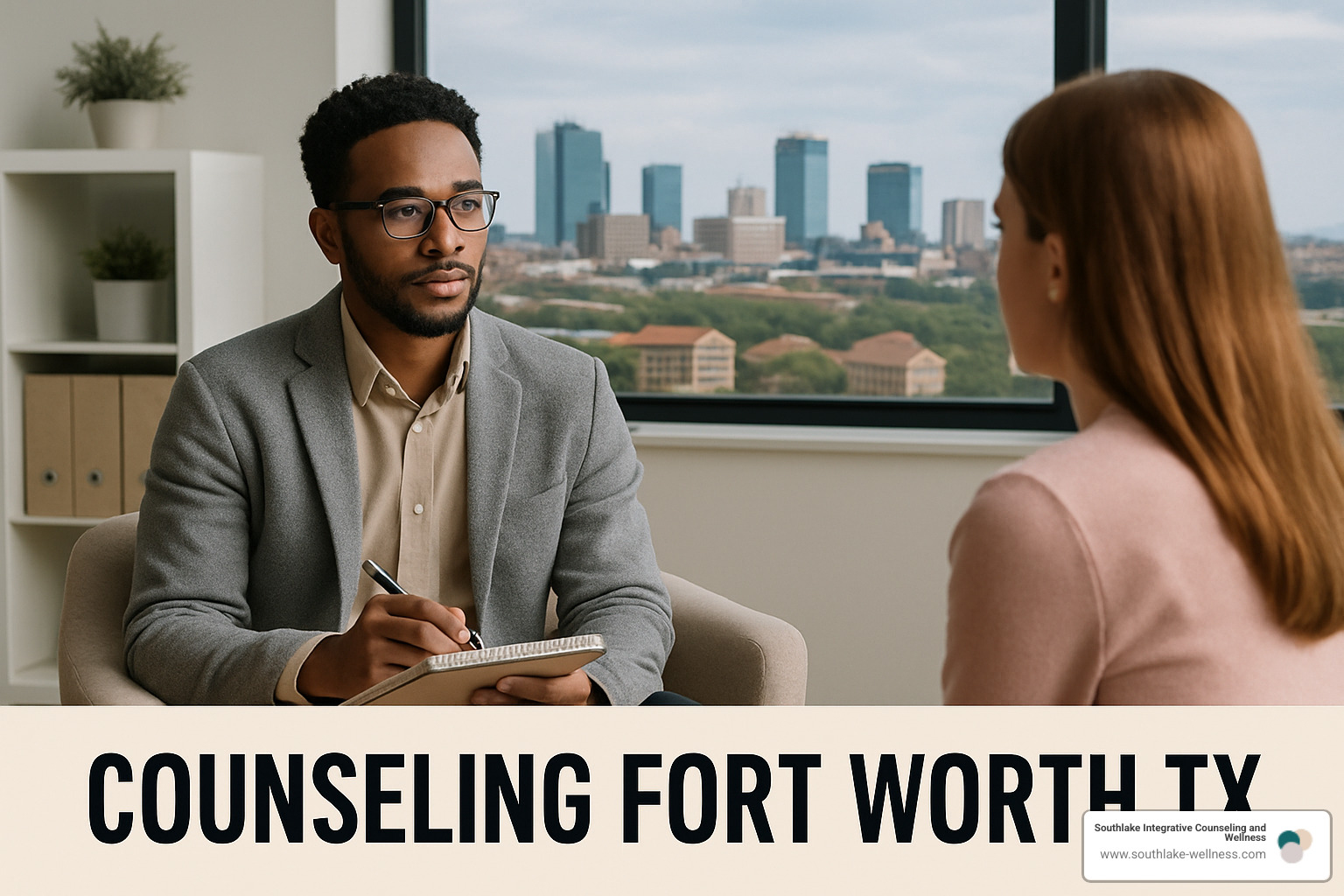 person thoughtfully looking at a laptop screen with therapist profiles - counseling fort worth tx