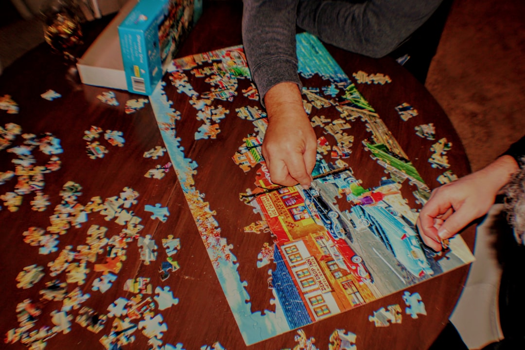 A custom plan with various puzzle pieces (lifestyle, therapy, social support) coming together - personalized mental health care