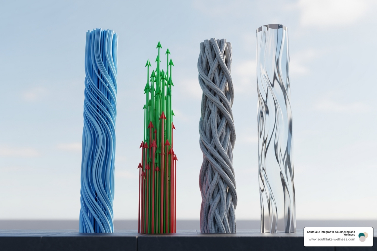 Diagram showing four interconnected pillars: Emotional Awareness (understanding and identifying emotions), Emotional Regulation (managing emotional responses), Growth Mindset (viewing challenges as opportunities), and Supportive Connections (building strong relationships). These pillars are foundational for developing robust resilience. - emotional resilience coaching