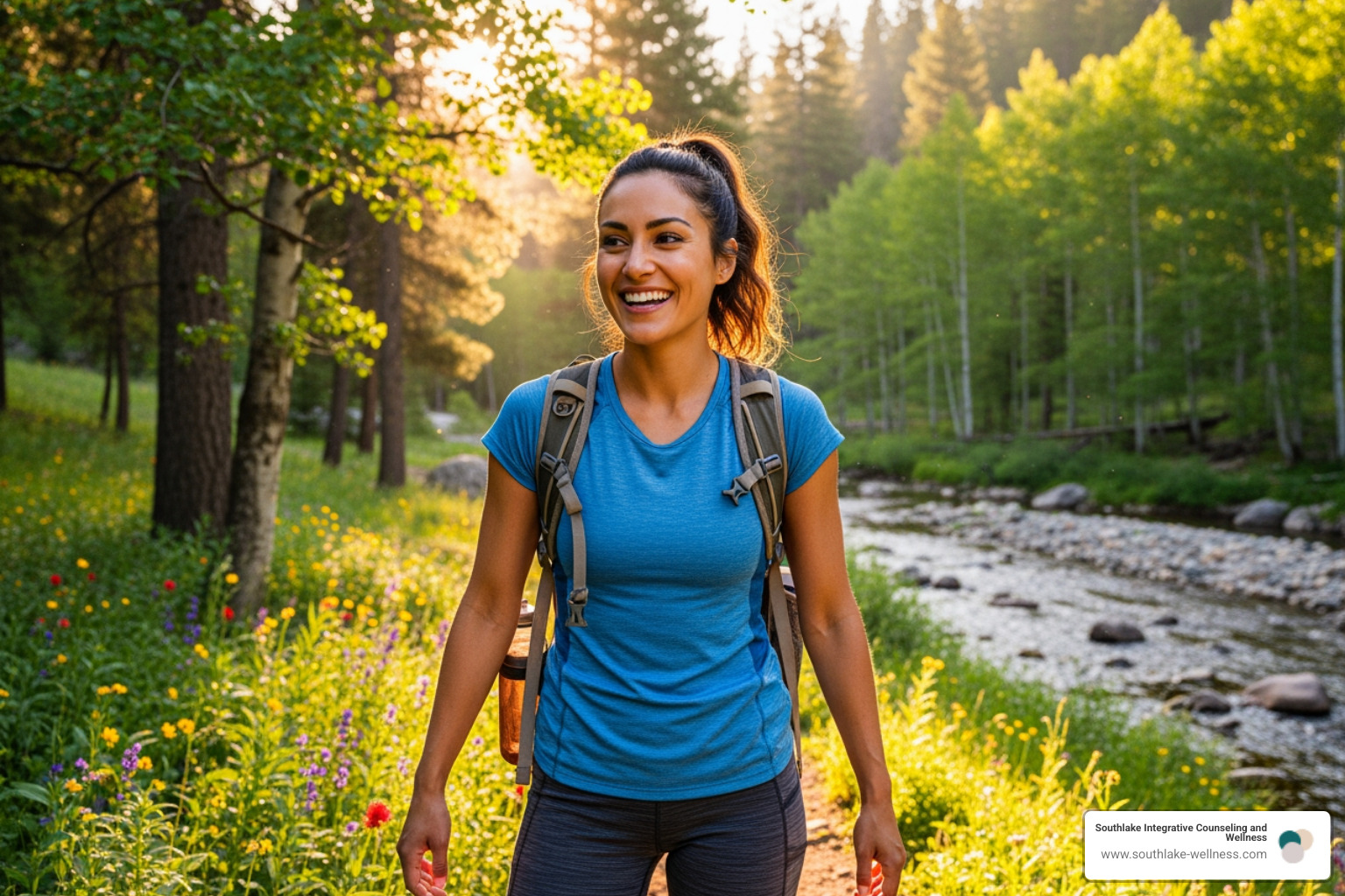 person looking healthy and happy outdoors - functional nutrition counseling