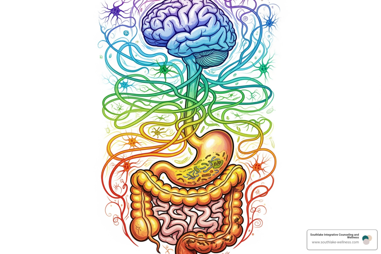 illustration of the gut-brain axis - functional nutrition counseling