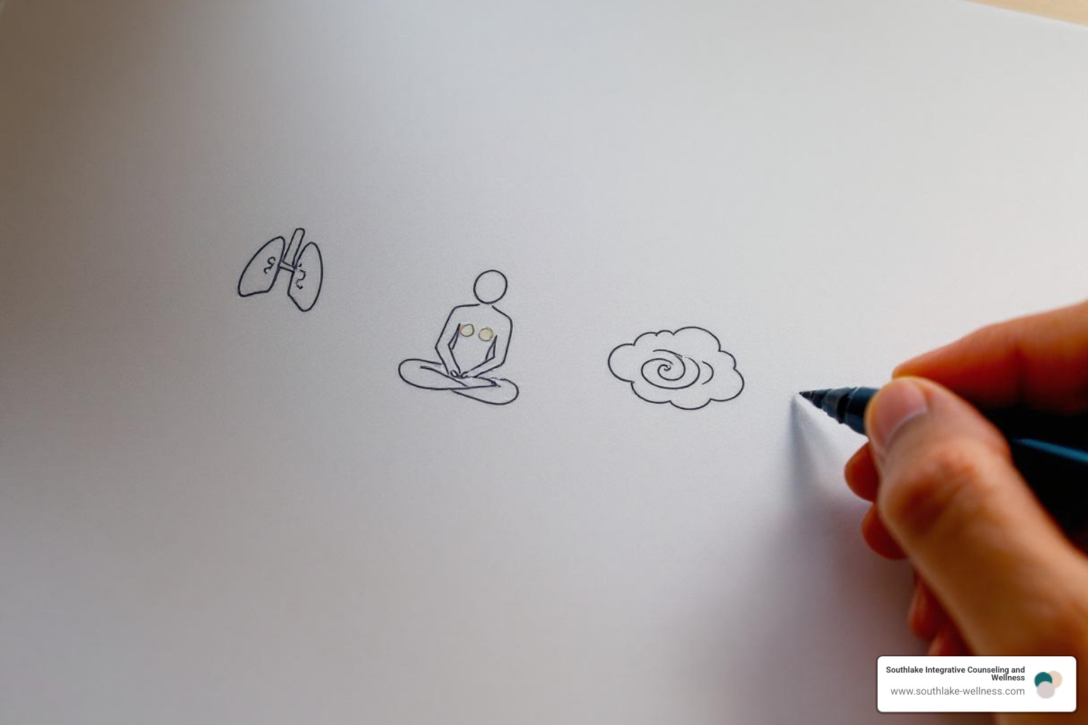 icons for different meditation techniques like breathing, body scan, and visualization - anti anxiety sleep meditation