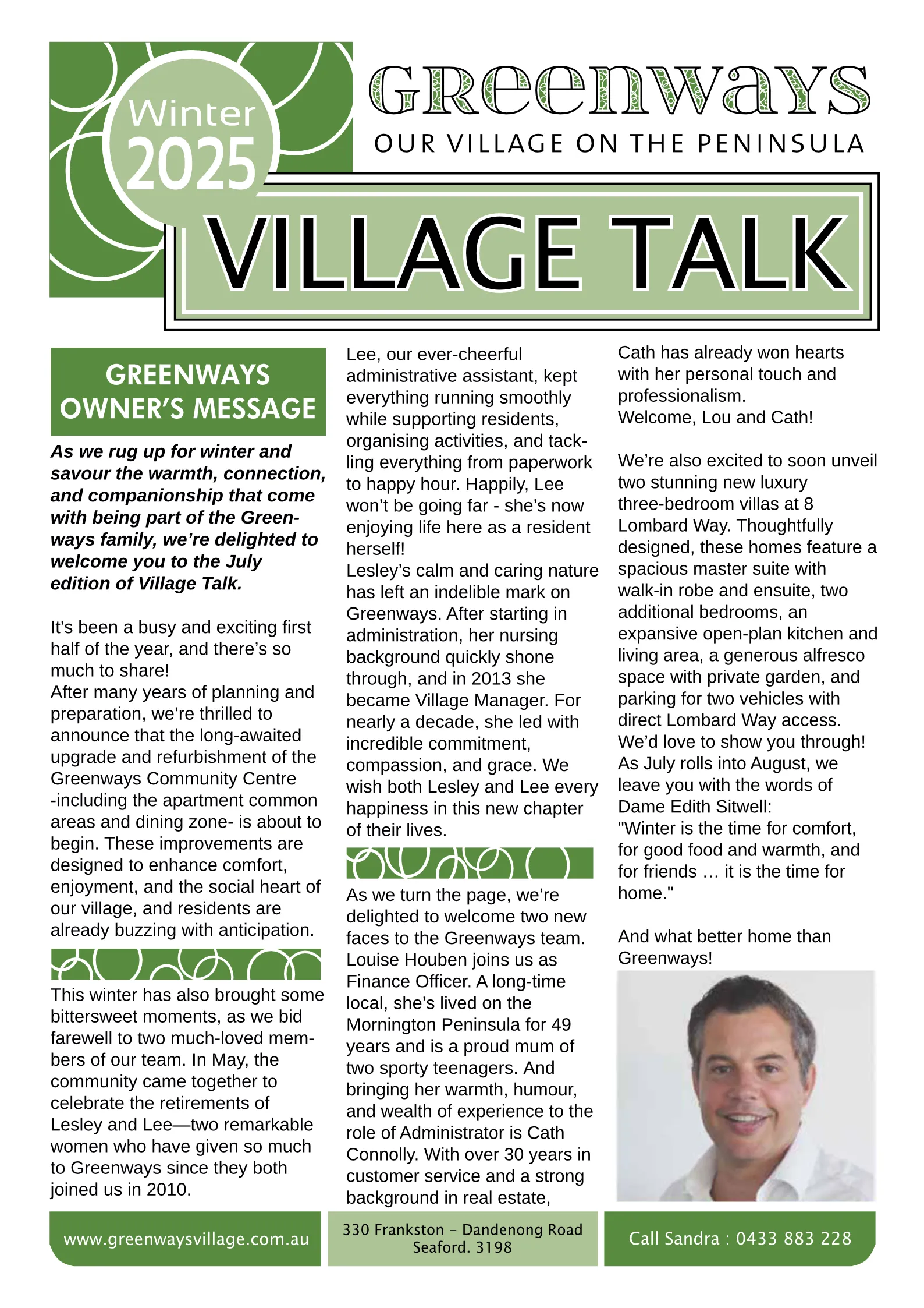 Village Talk Winter 2025 Page 1