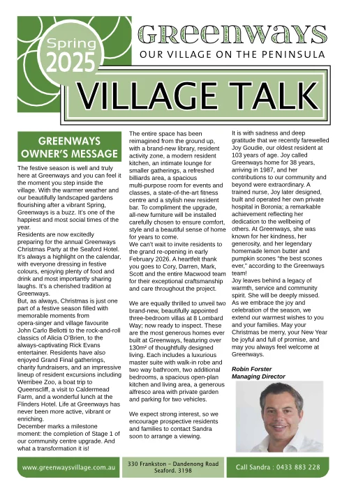 Village Talk – Spring 2025