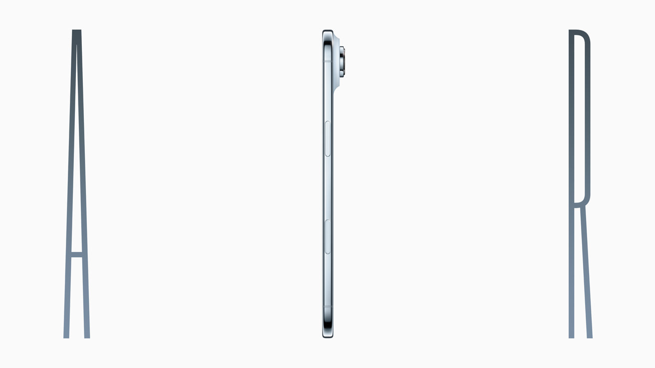 Side profile of the ultra-thin iPhone Air 2025 model, emphasizing its sleek edge-to-edge glass and minimalistic build