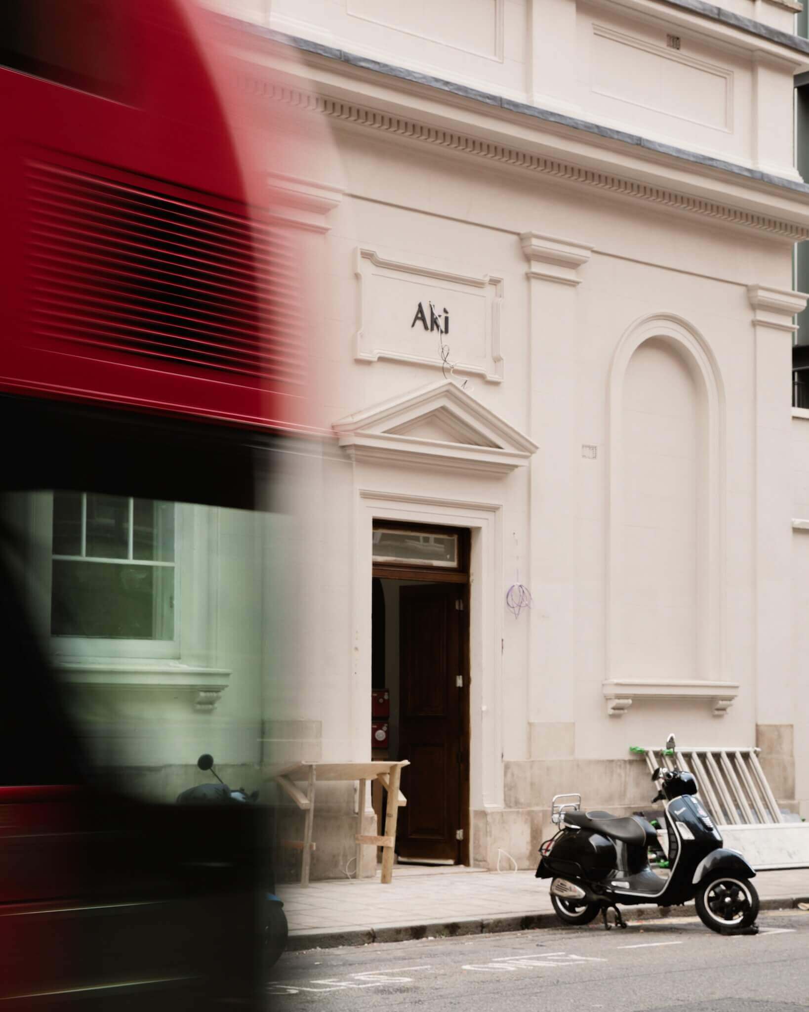 AKI London facade while working before the soft launch