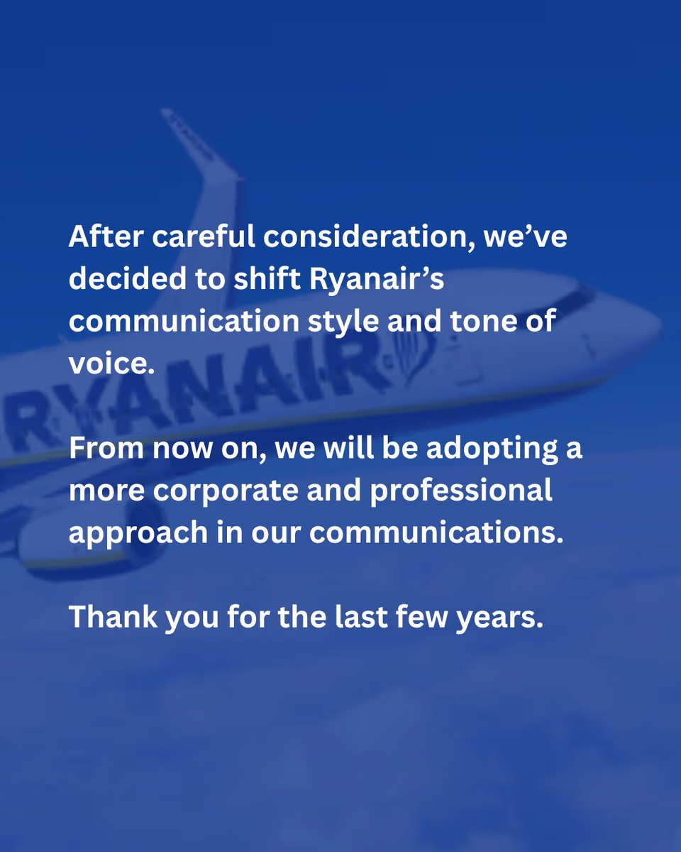 Best Marketing Campaigns 2026 - Ryanair Professional Communication Style MPiFY