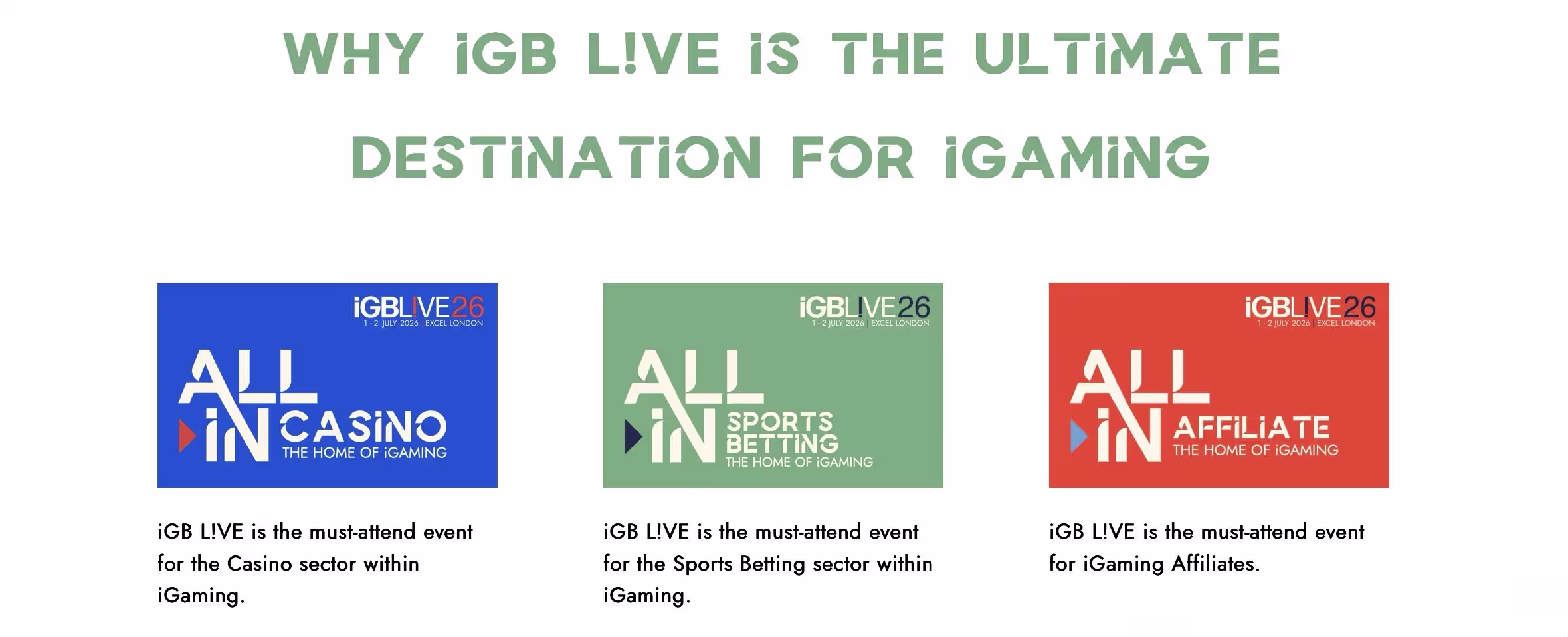 iGB L!VE is the ultimate destination for people in the iGaming industry. | MPiFY