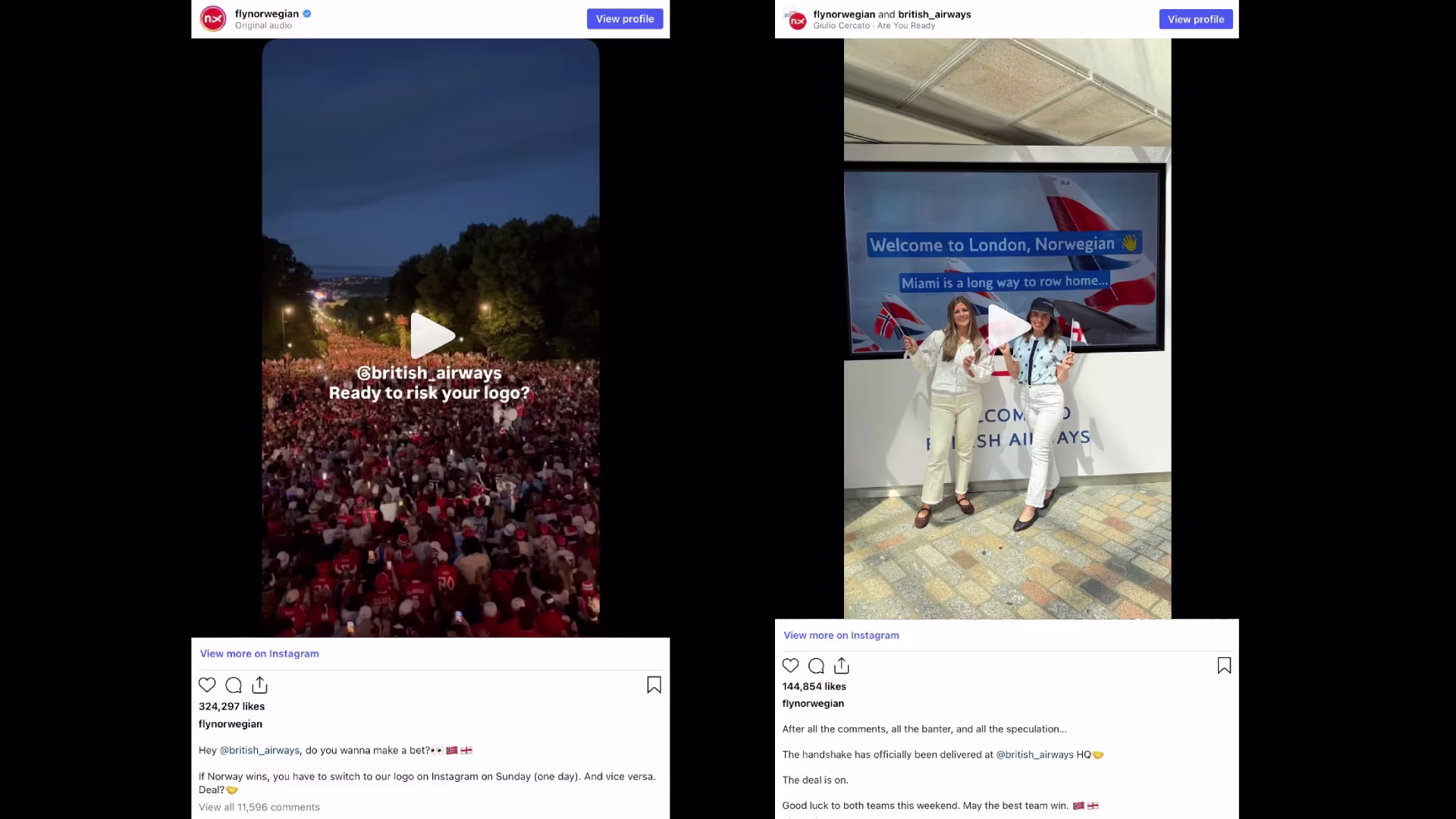 Reactive marketing: Norwegian Air vs British Airways logo swap bet, 2026 FIFA World Cup | MPiFY