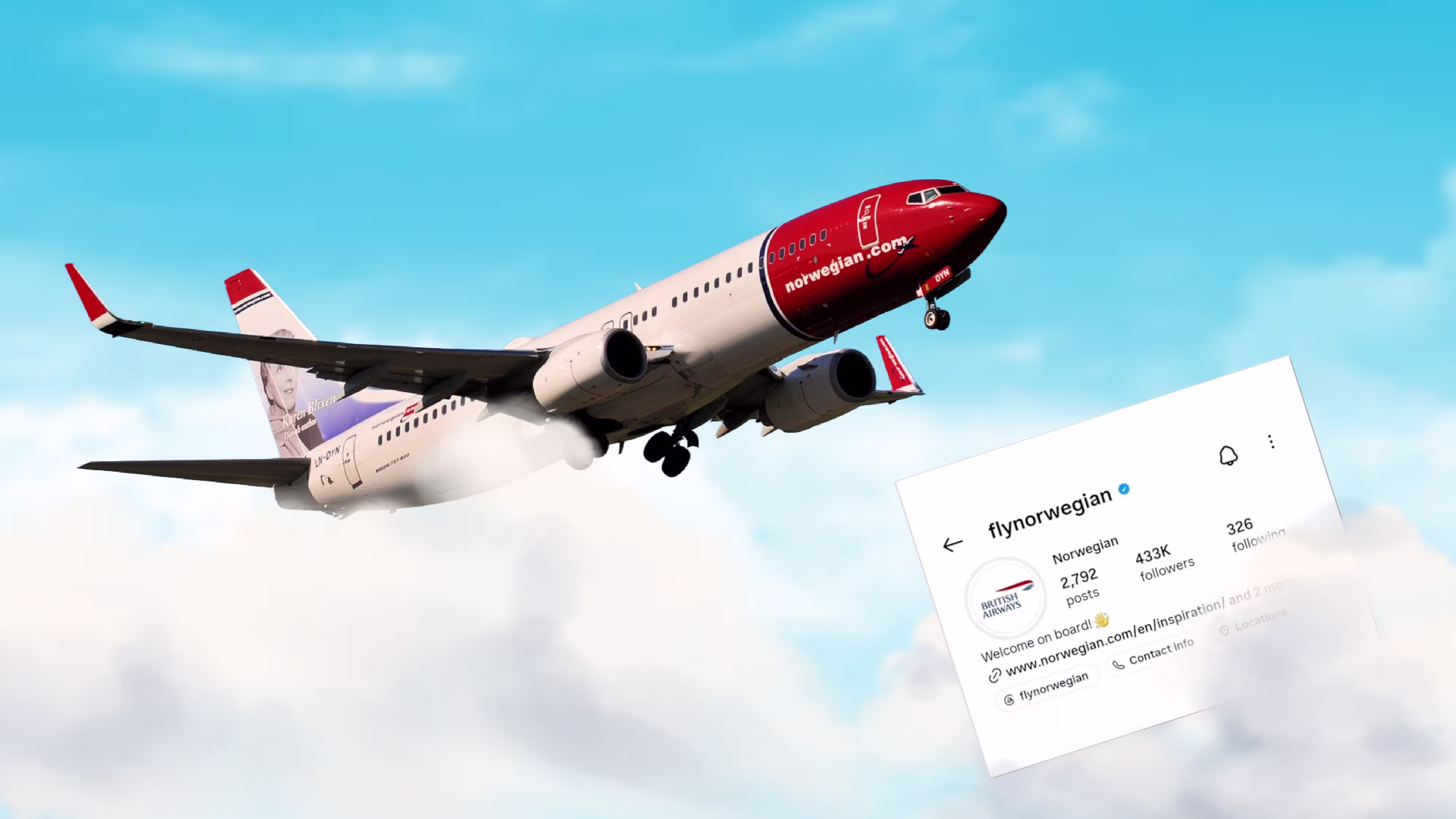 Reactive Marketing: Norwegian Air - British Airways Logo Swap