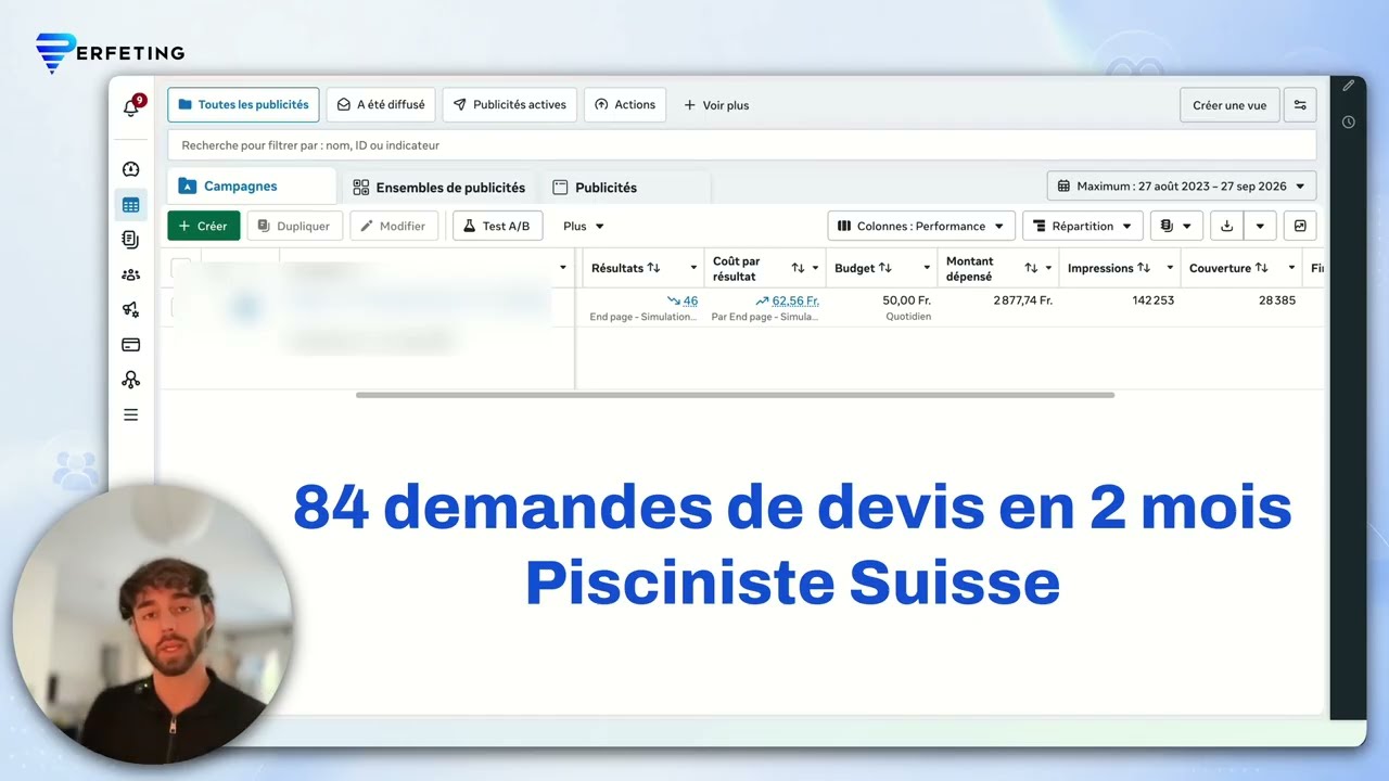 Landing page pisciniste