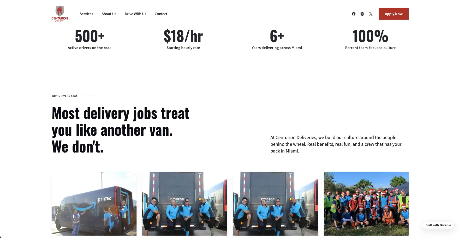 Centurion Deliveries services section