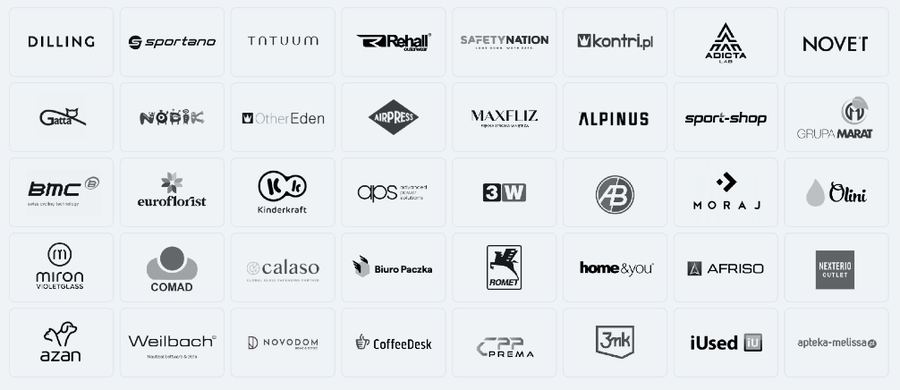 Logotypy klientów Ergonode