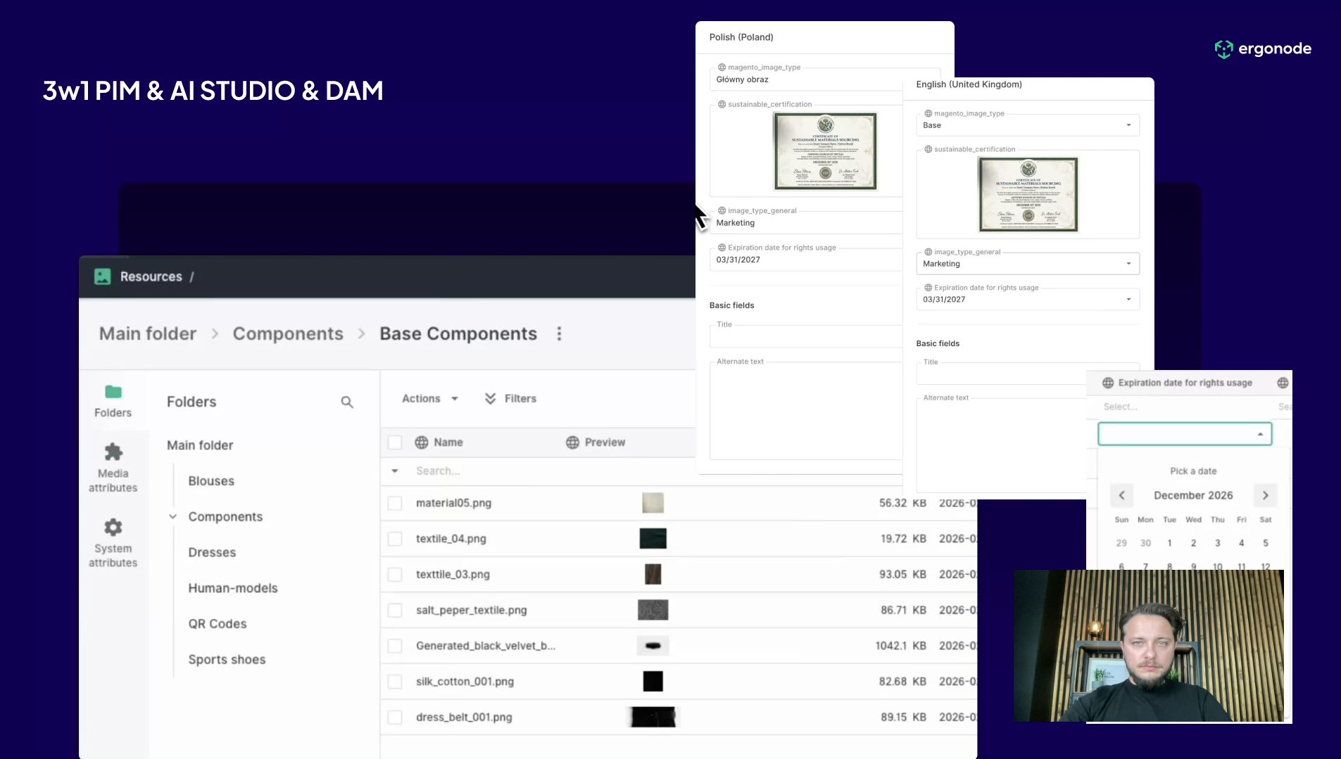 3w1 PIM + AI Studio + DAM w Ergonode