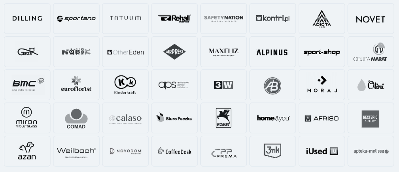 Logos of companies using Ergonode PIM